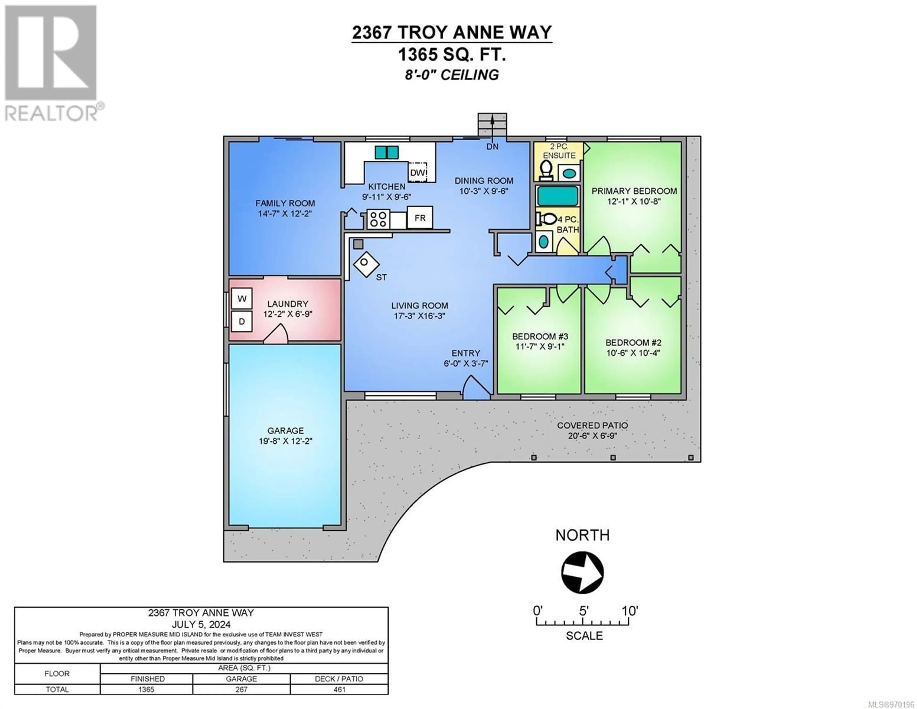 Floor plan for 2367 Troy Anne Way, Nanaimo British Columbia V9T4B9