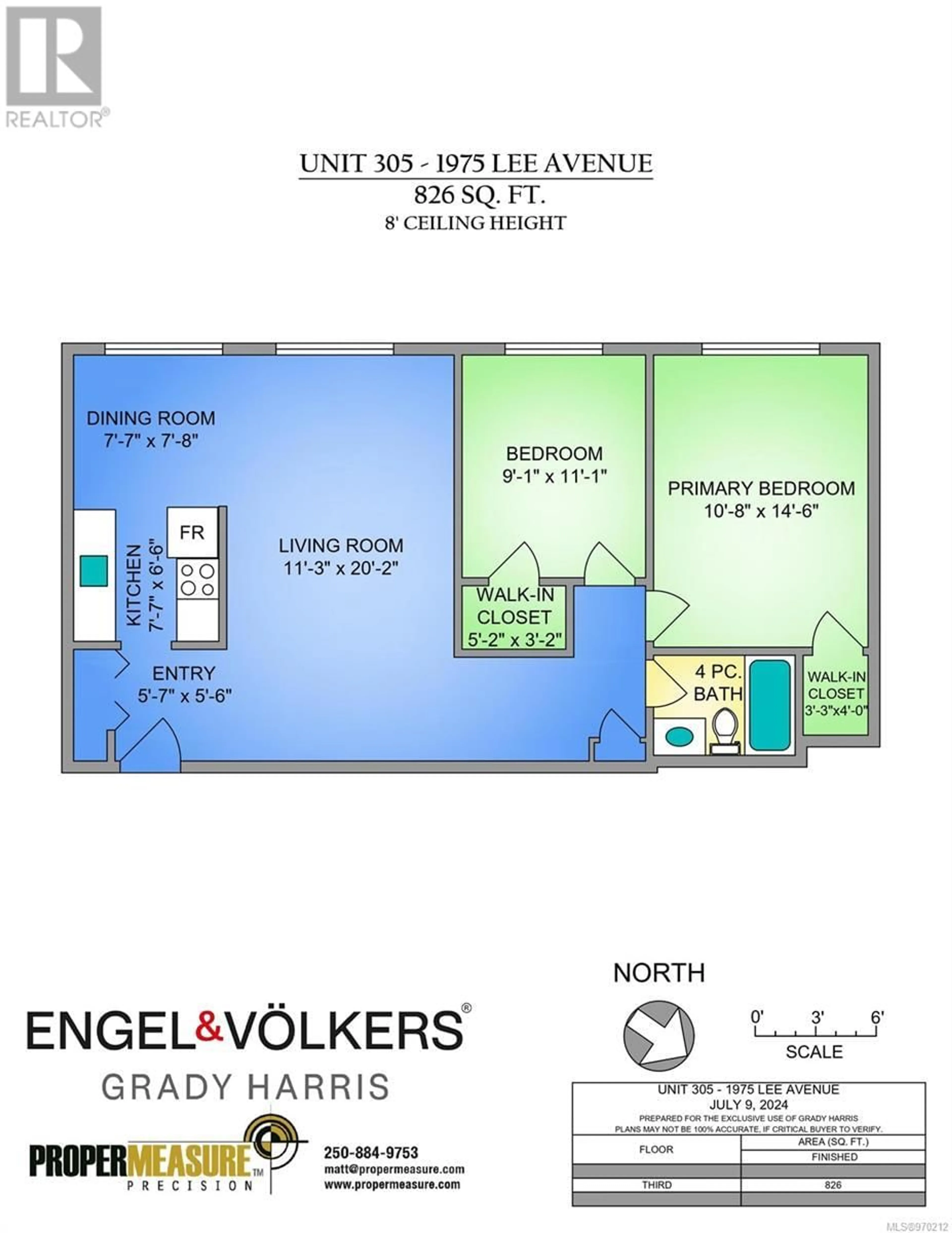 Floor plan for 305 1975 Lee Ave, Victoria British Columbia V8R4W9