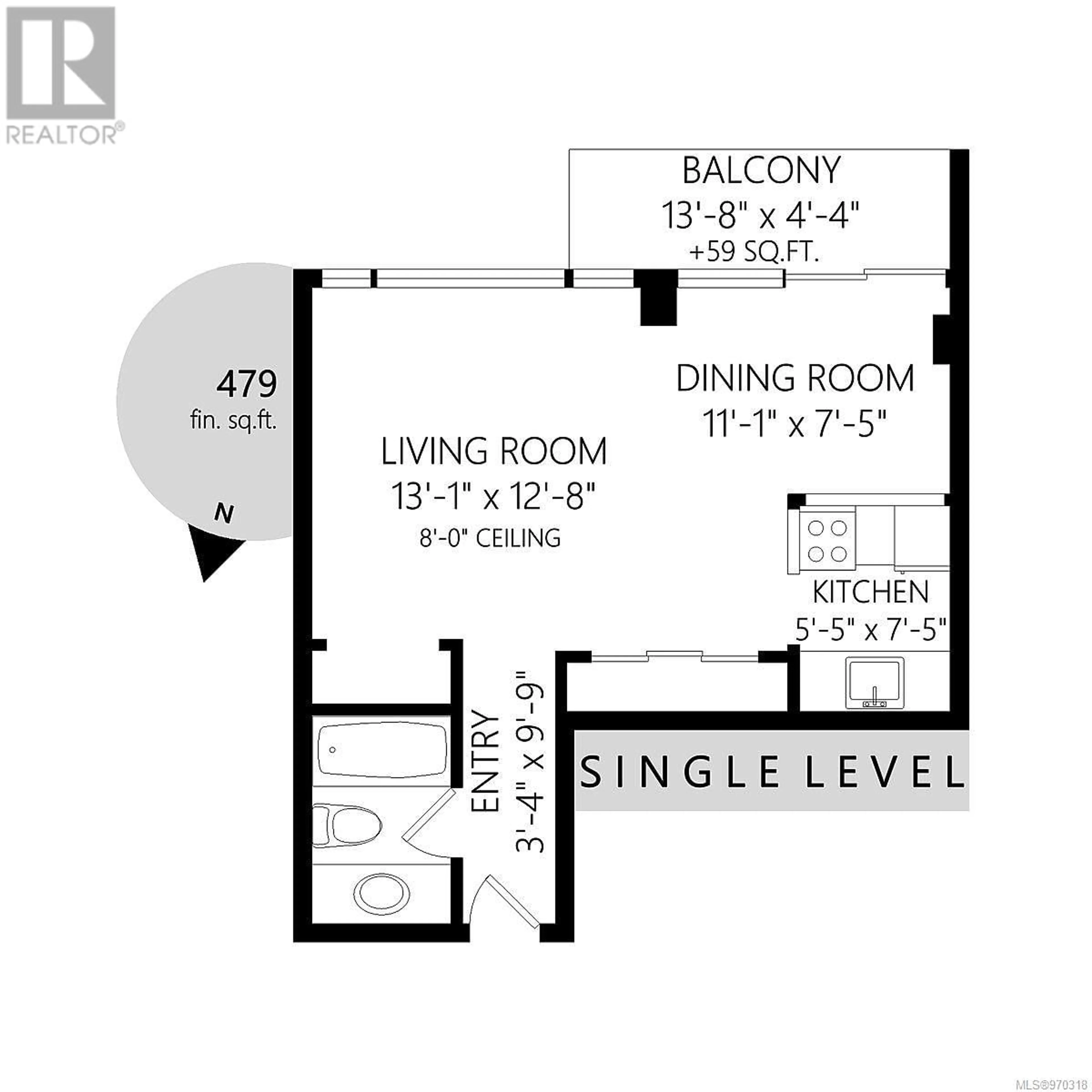 Floor plan for 1107 647 Michigan St, Victoria British Columbia V8T5G2