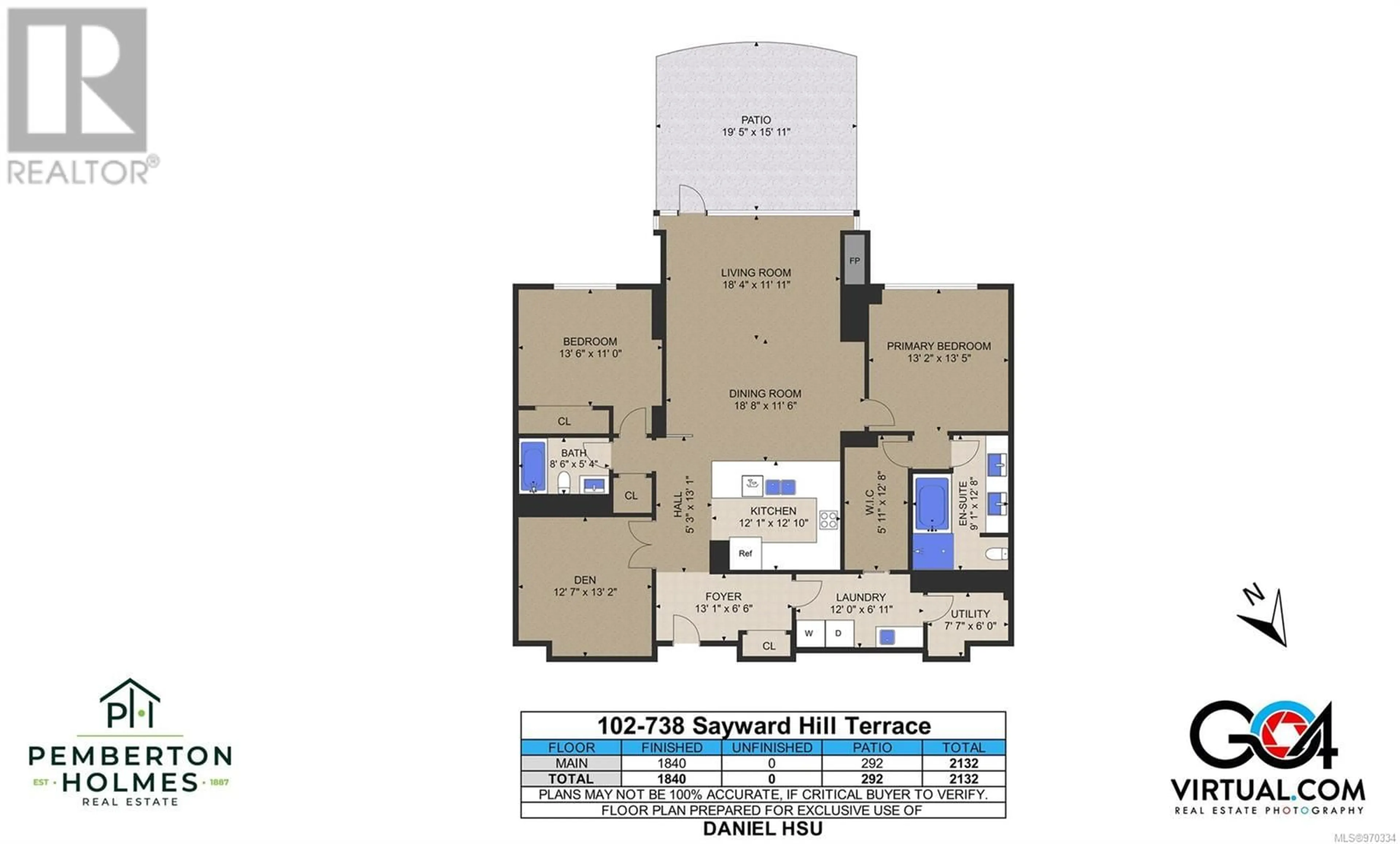 Floor plan for 102 738 Sayward Hill Terr, Saanich British Columbia V8Y3K1