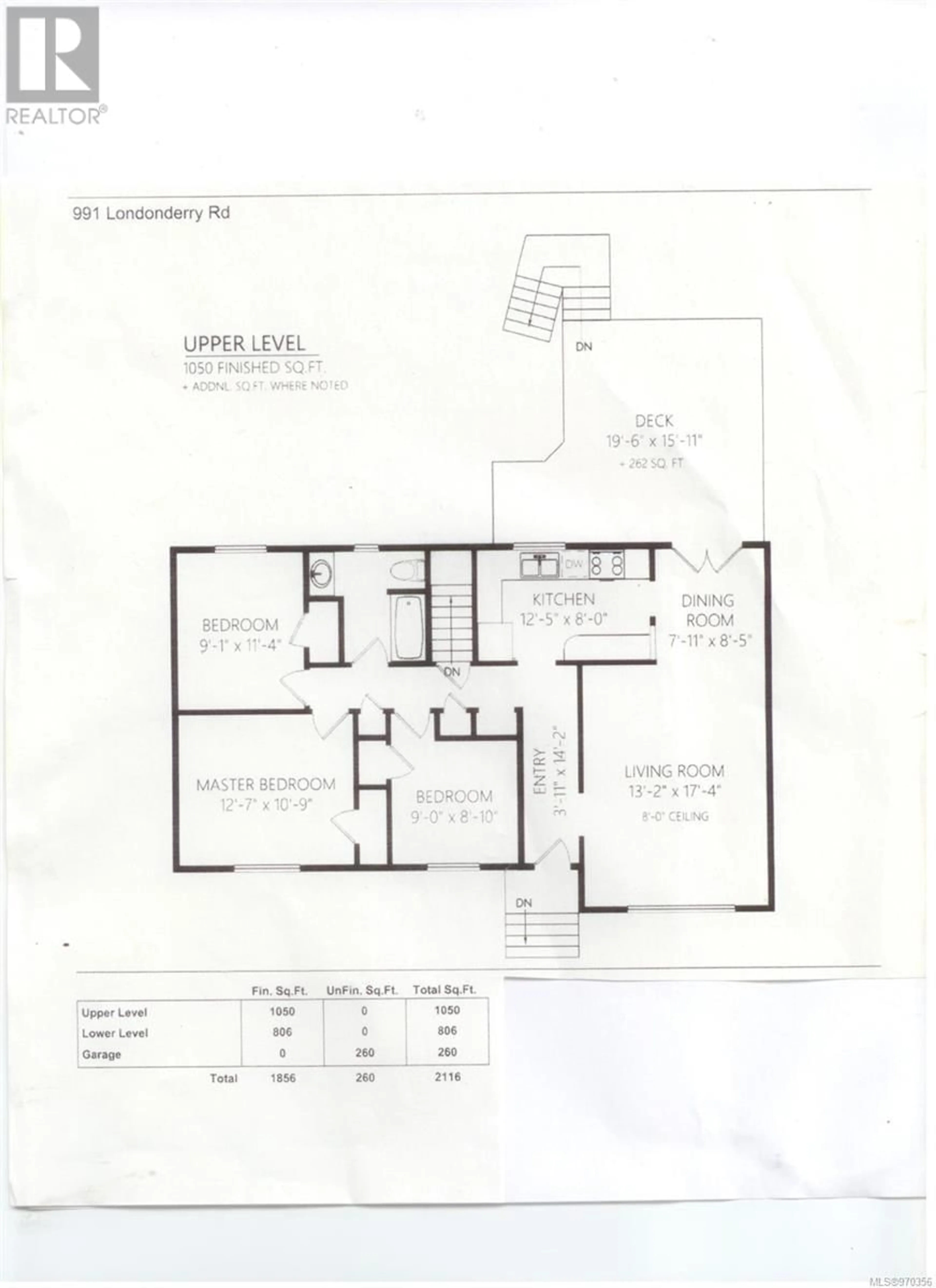 Floor plan for 991 Londonderry Rd, Saanich British Columbia V8X3K3