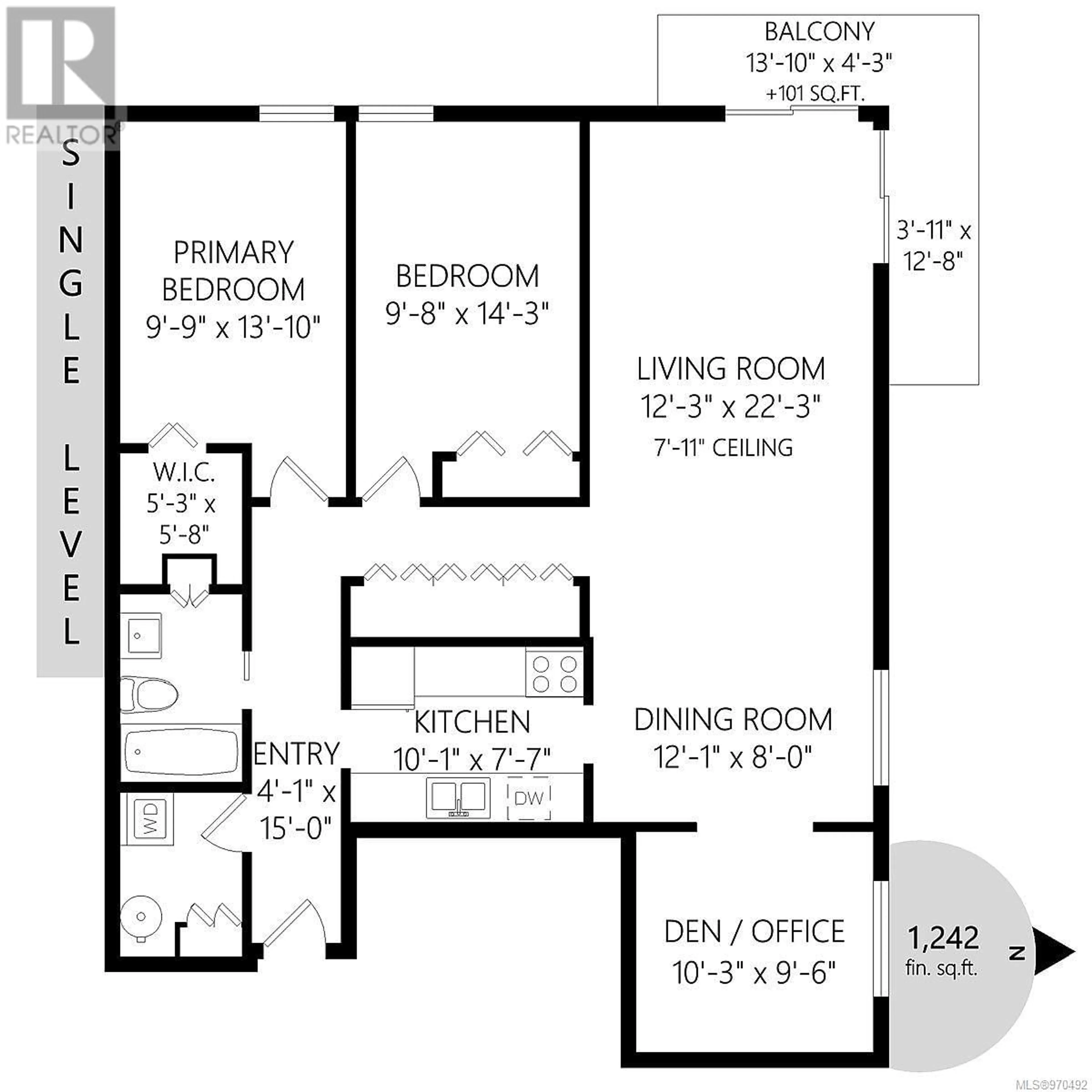 Floor plan for 302 1325 Harrison St, Victoria British Columbia V8S3R9