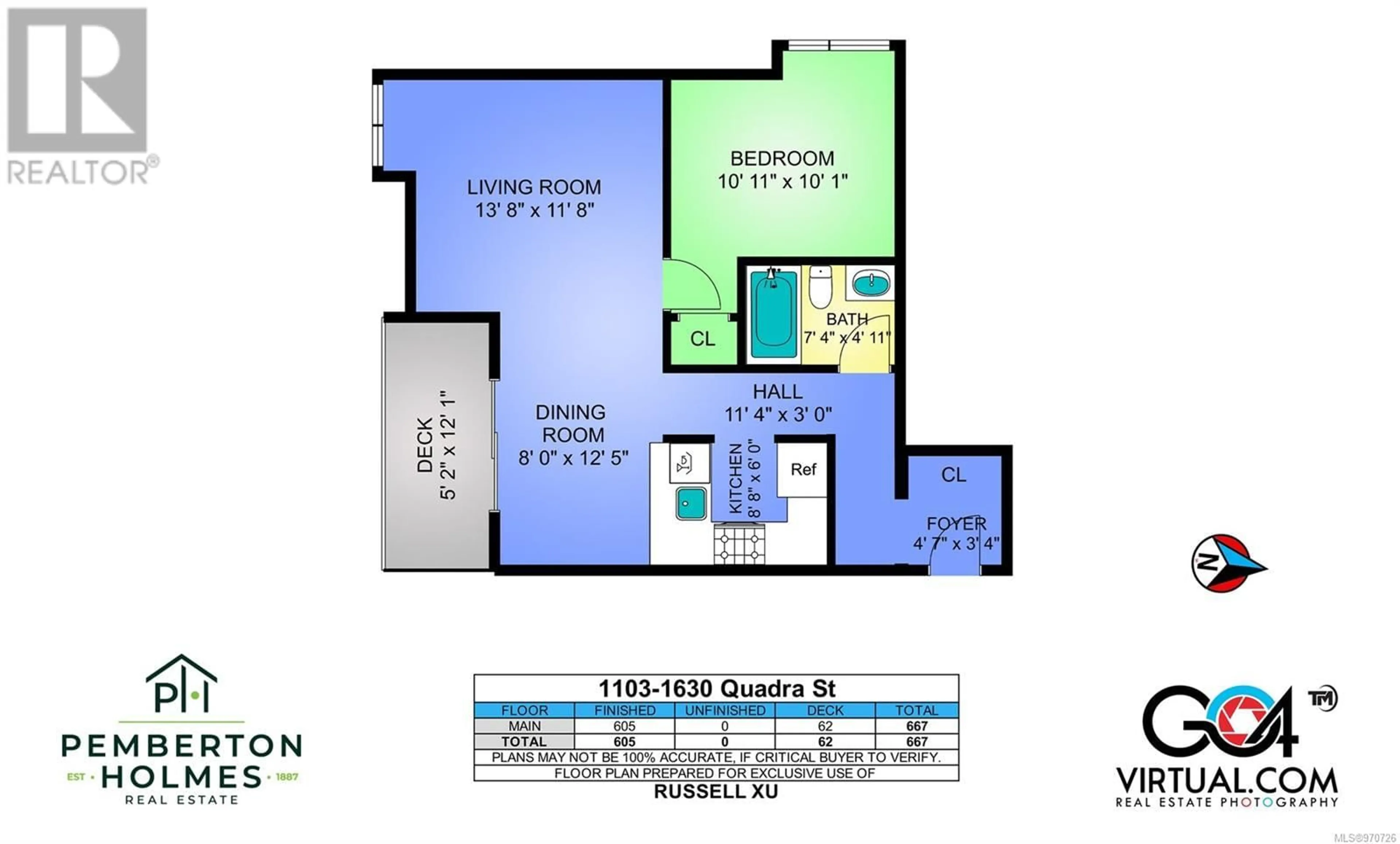 Floor plan for 1103 1630 Quadra St, Victoria British Columbia V9W3J5