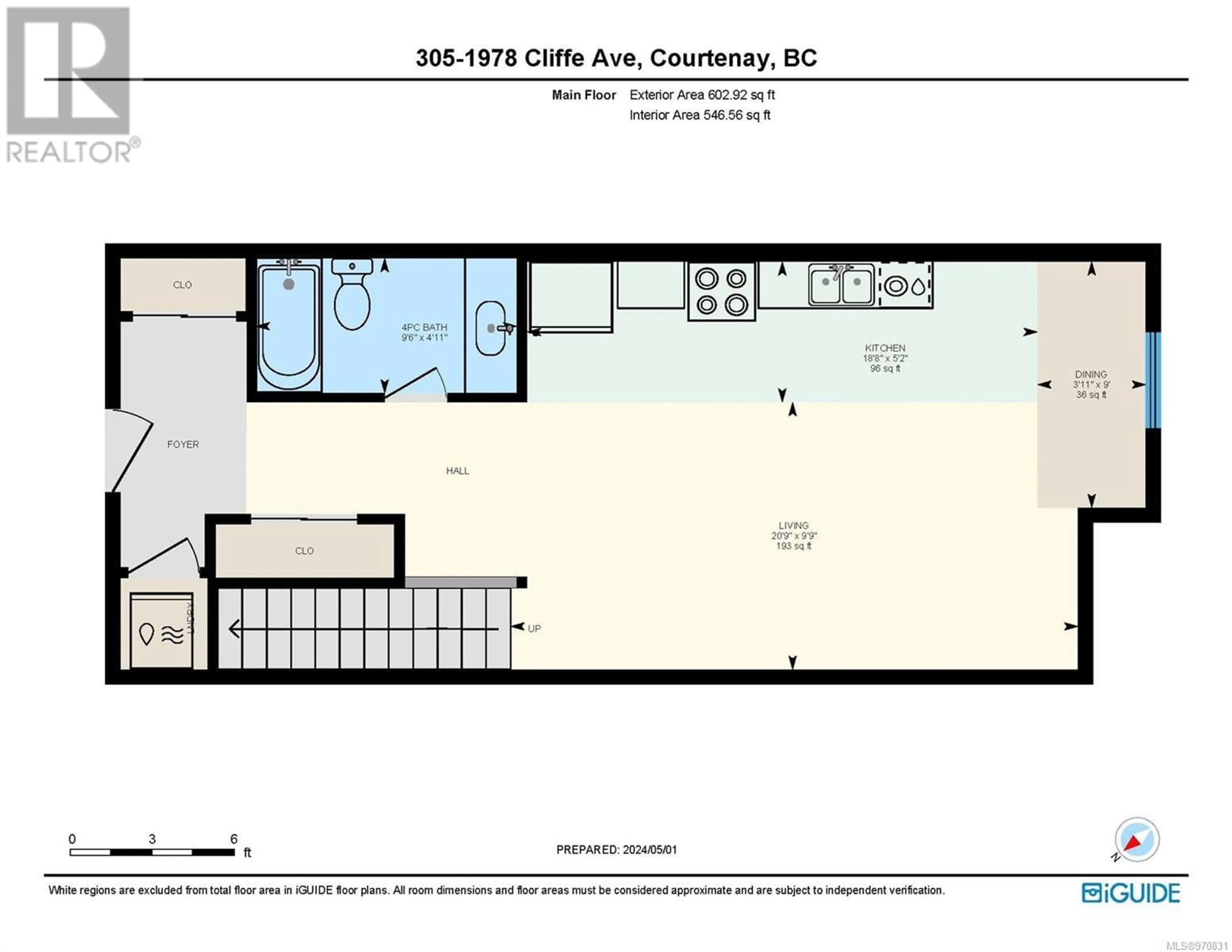 Floor plan for 305 1978 Cliffe Ave, Courtenay British Columbia V9N2L1