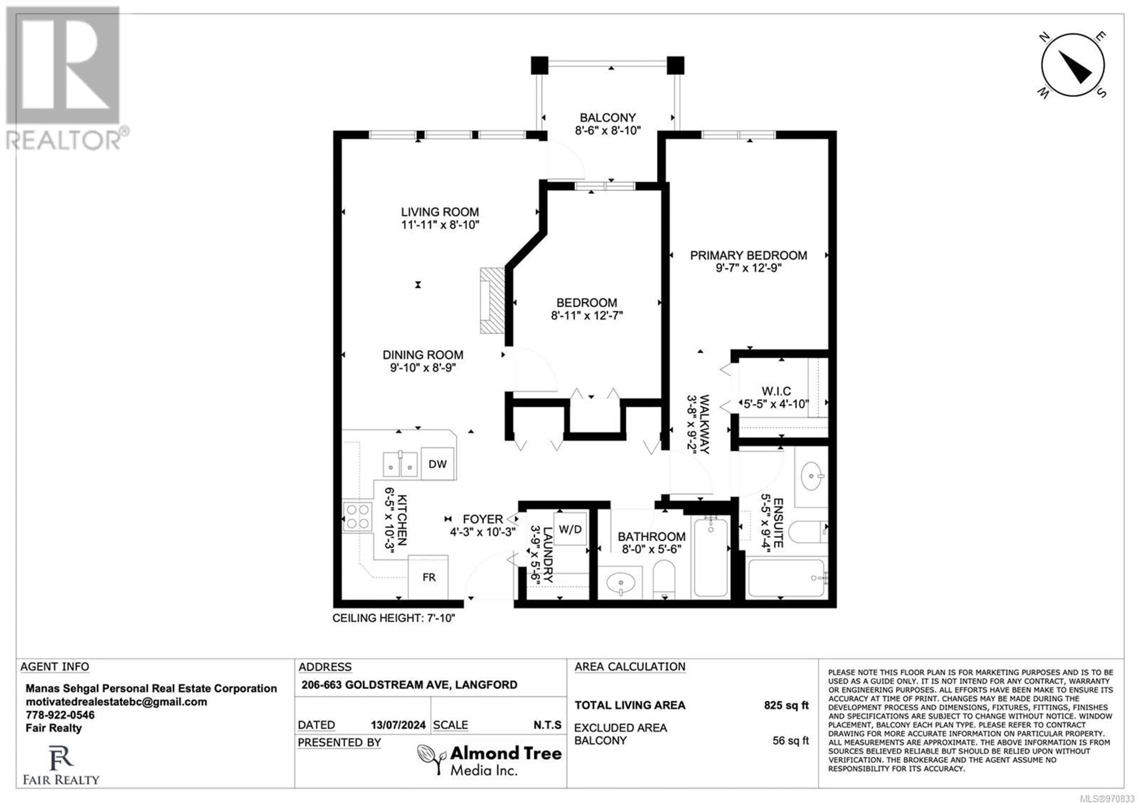 Floor plan for 206 663 Goldstream Ave, Langford British Columbia V9B2W8