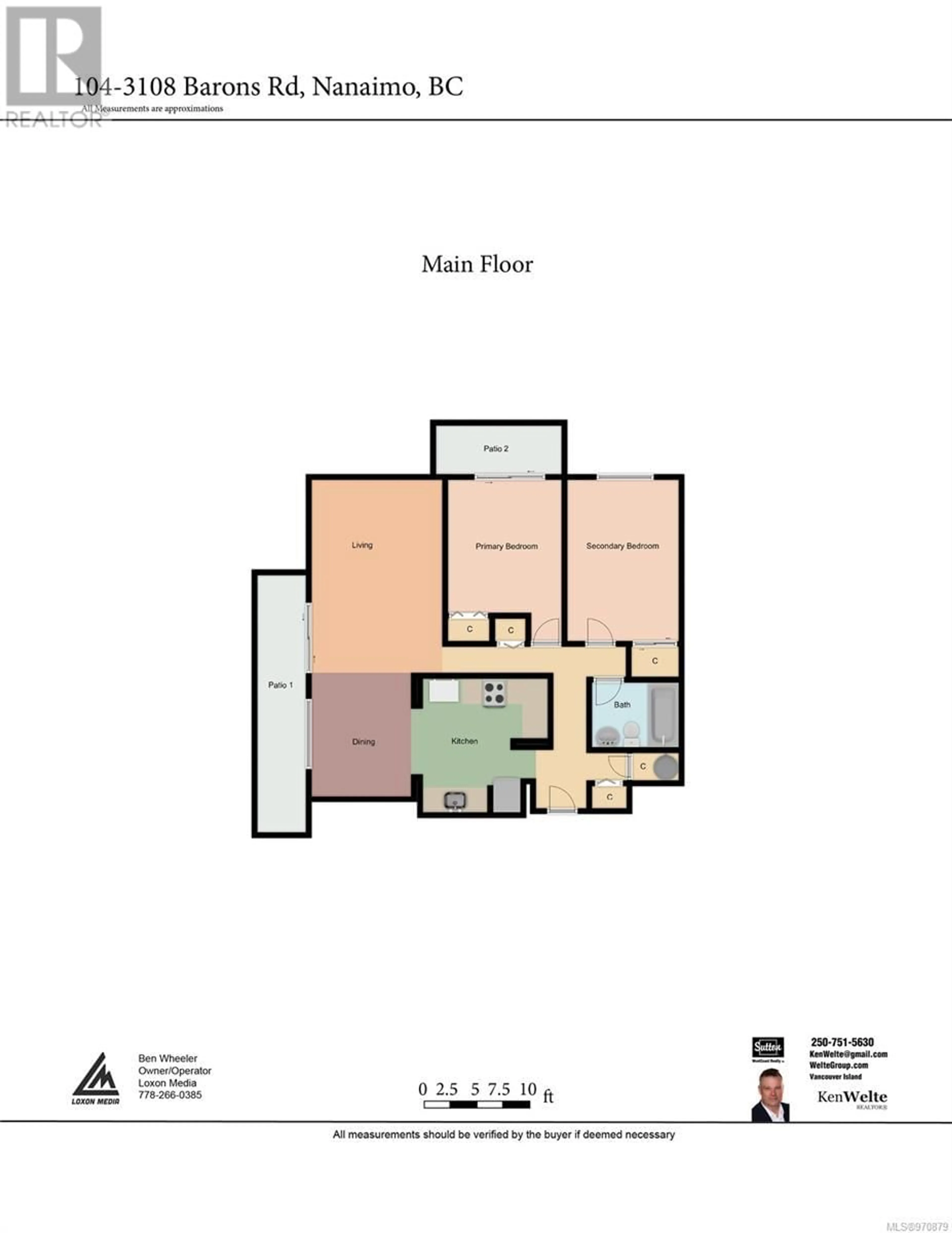 Floor plan for 104 3108 Barons Rd, Nanaimo British Columbia V9T4B5