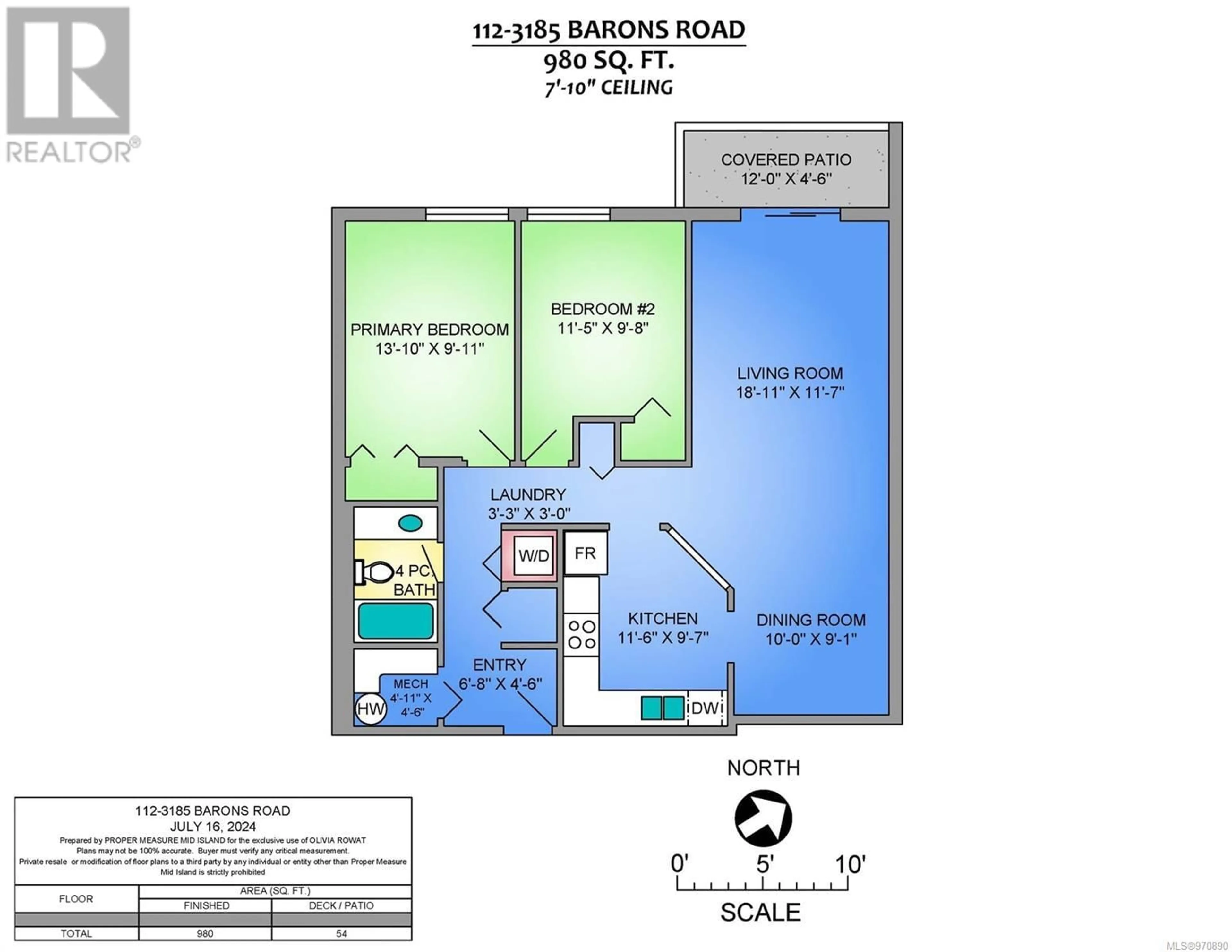 Floor plan for 112 3185 Barons Rd, Nanaimo British Columbia V9T5T3