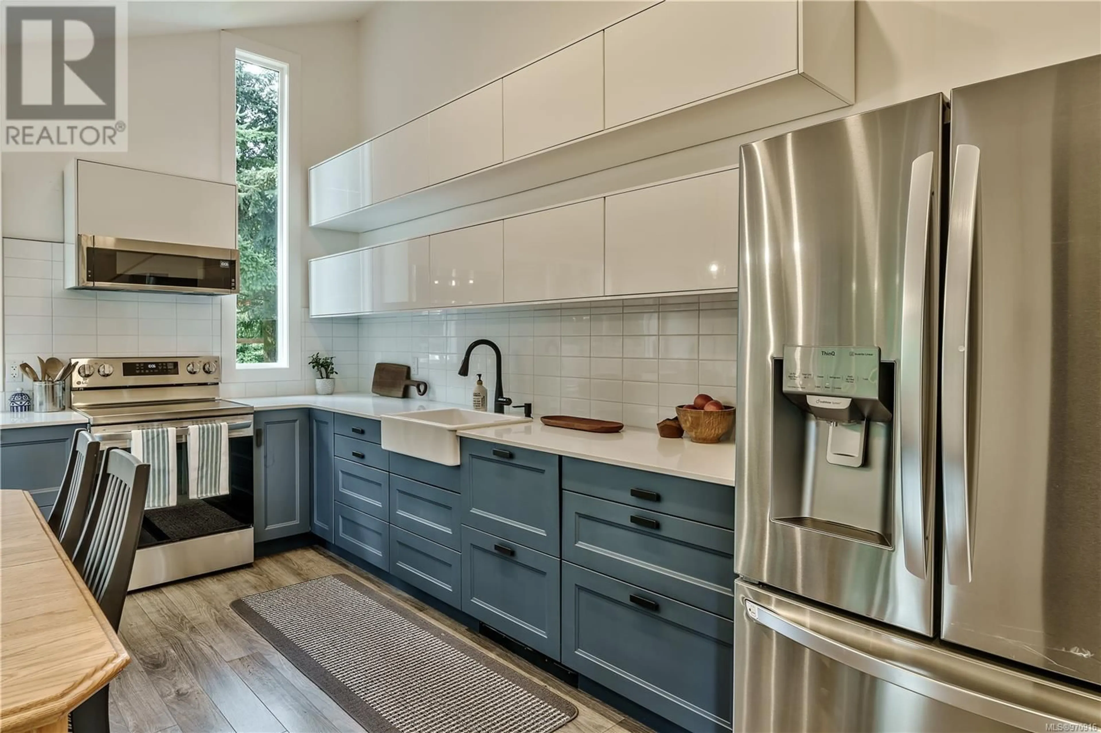 Contemporary kitchen, ceramic/tile floor for 2965 LEON ROAD, Qualicum Beach British Columbia V9K2A2