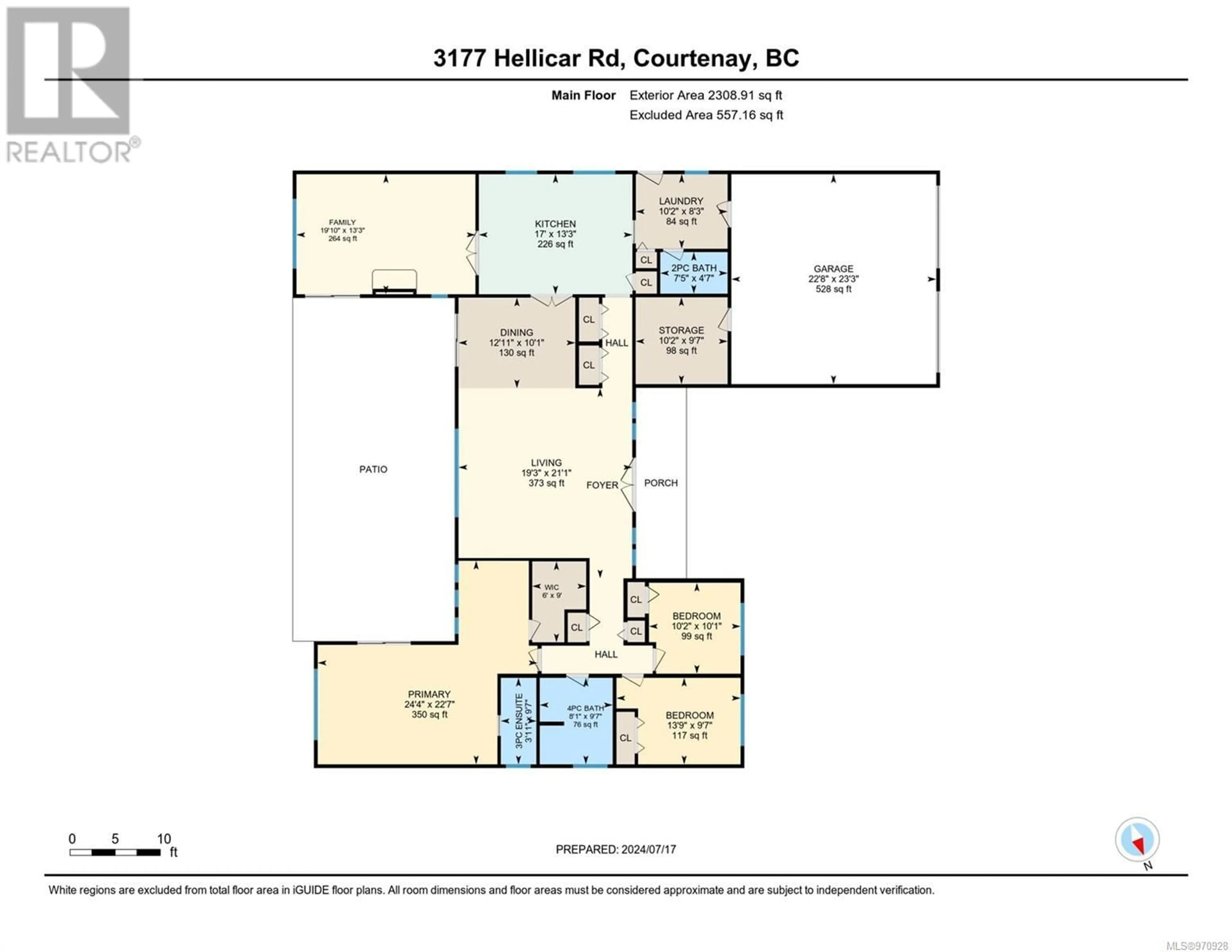 Floor plan for 3177 Hellicar Rd, Courtenay British Columbia V9J1M9