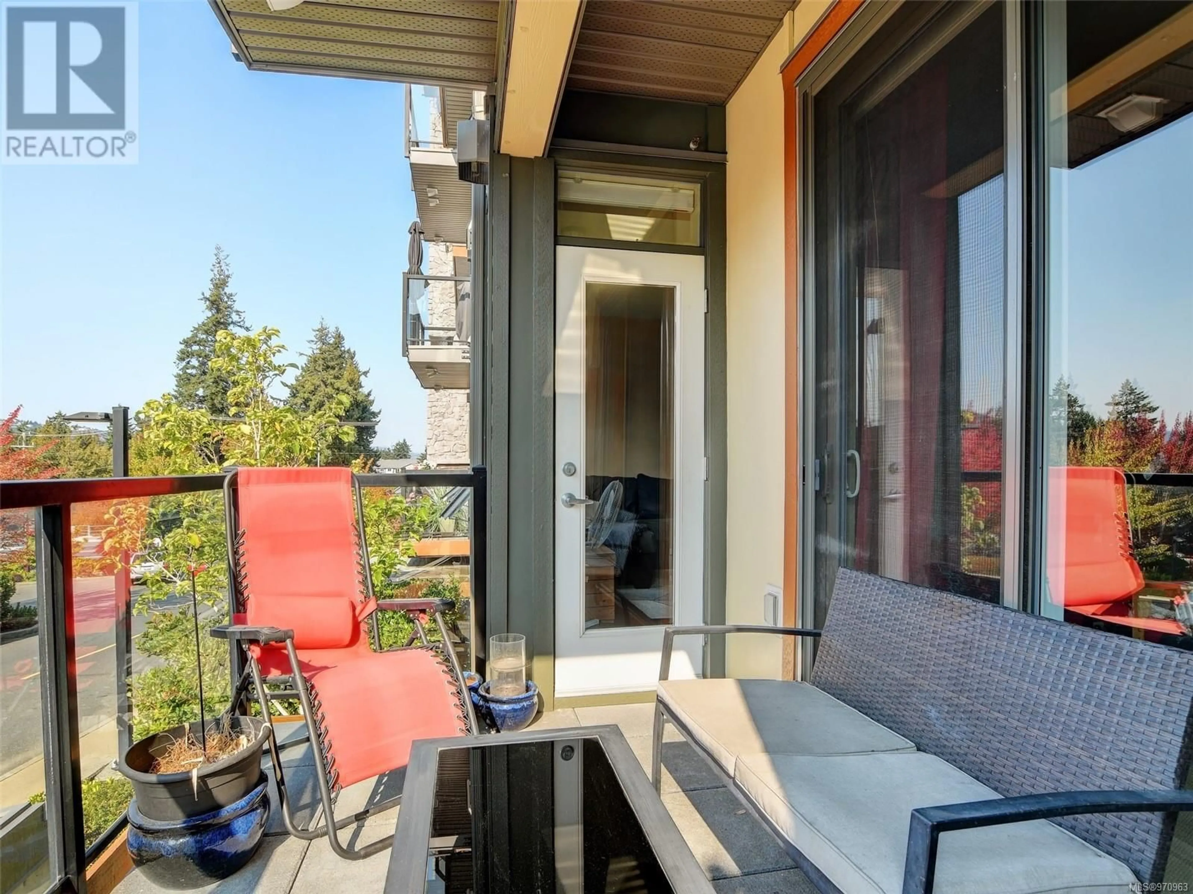 Balcony in the apartment for 103 3210 Jacklin Rd, Langford British Columbia V9B0J5