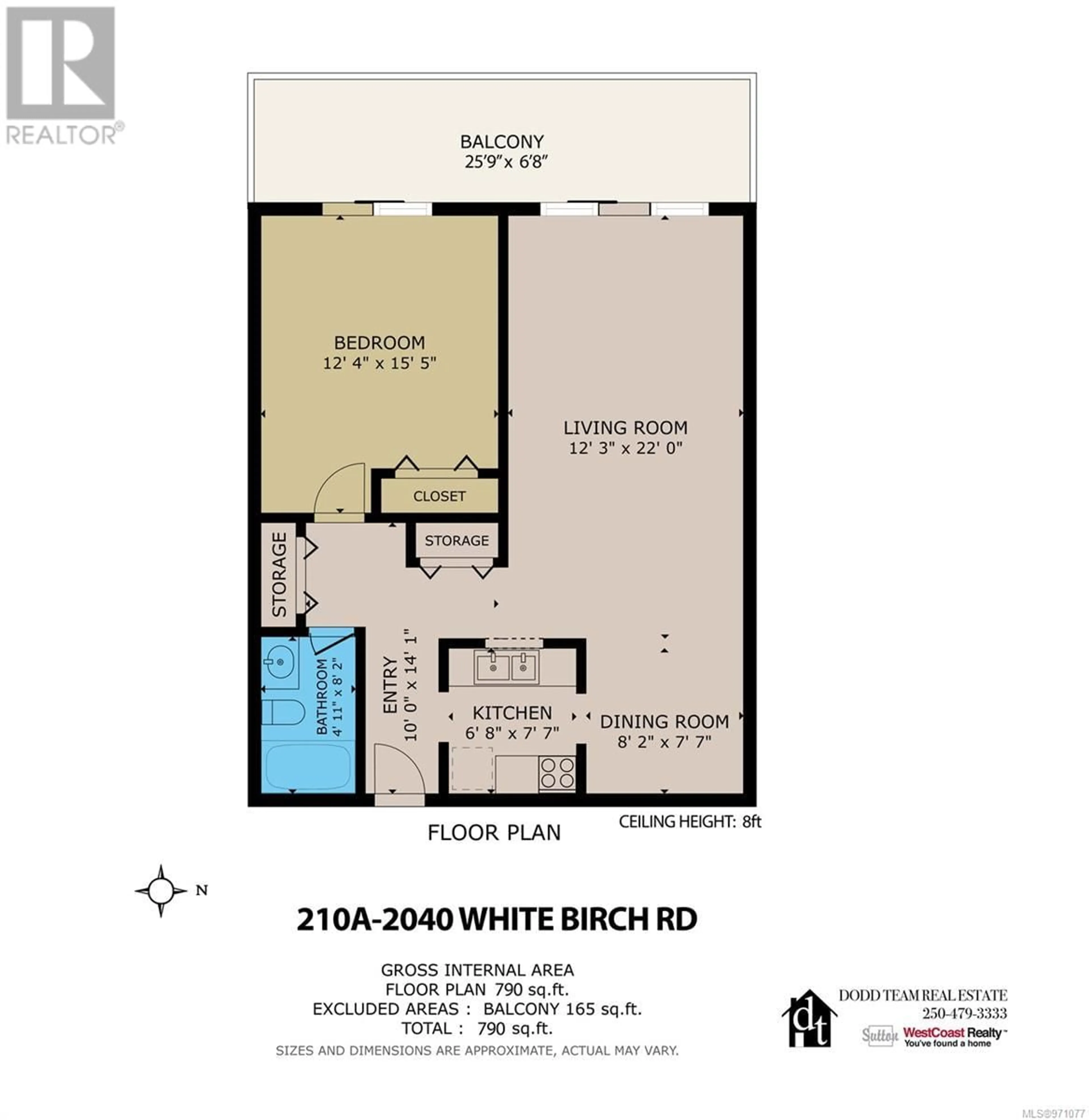 Floor plan for 210A 2040 White Birch Rd, Sidney British Columbia V8L2R1