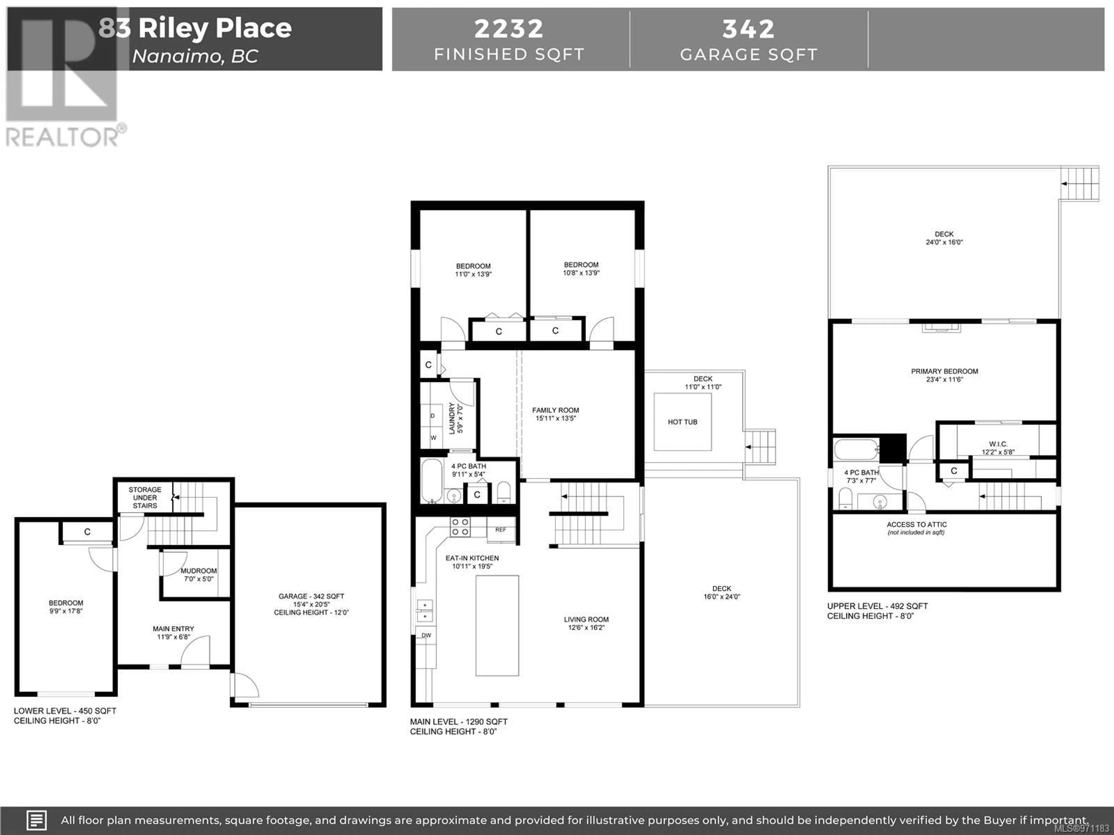 Floor plan for 83 RILEY Pl, Nanaimo British Columbia V9T5B9