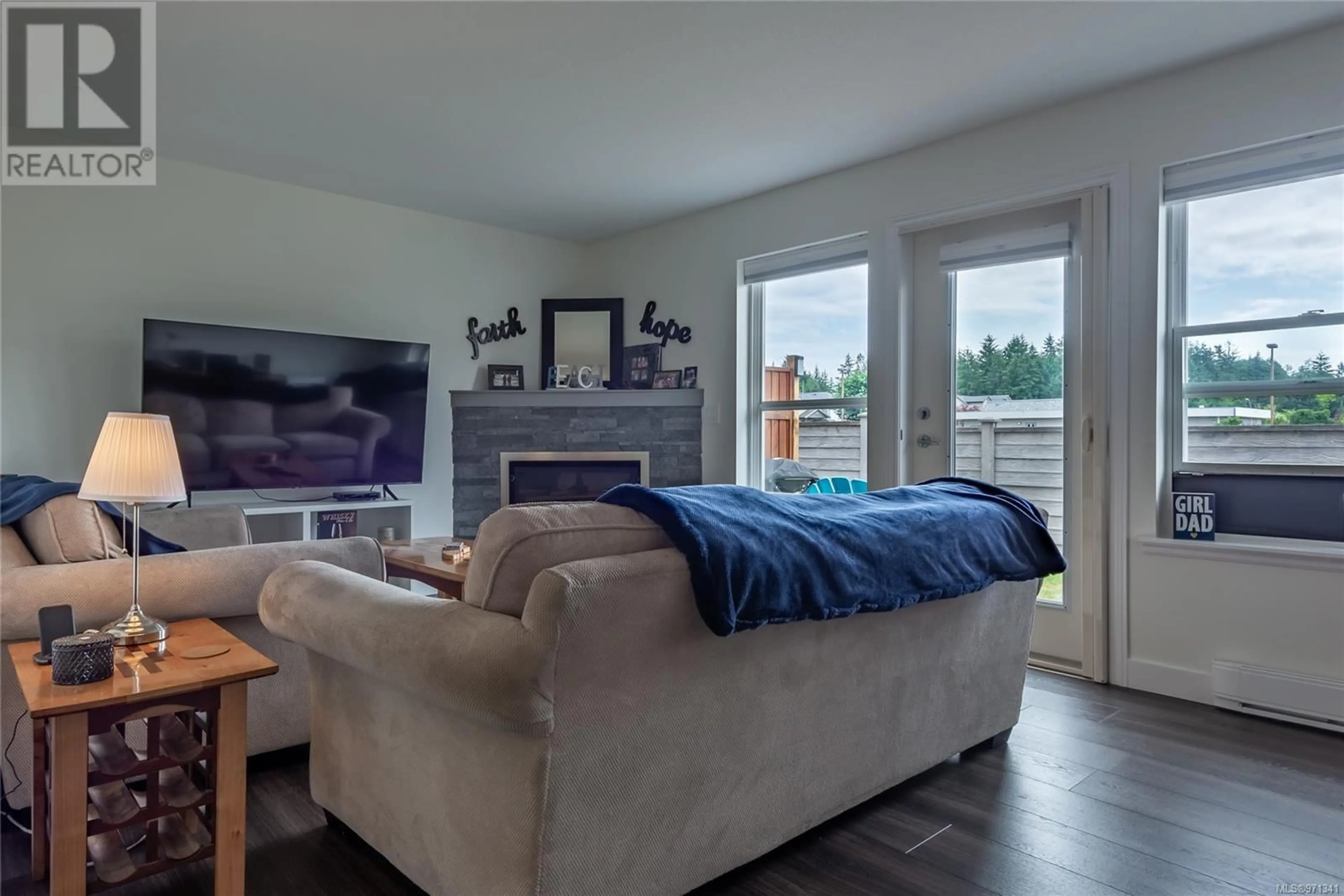 Living room, wood floors for 51 717 Aspen Rd, Comox British Columbia V9M3X4