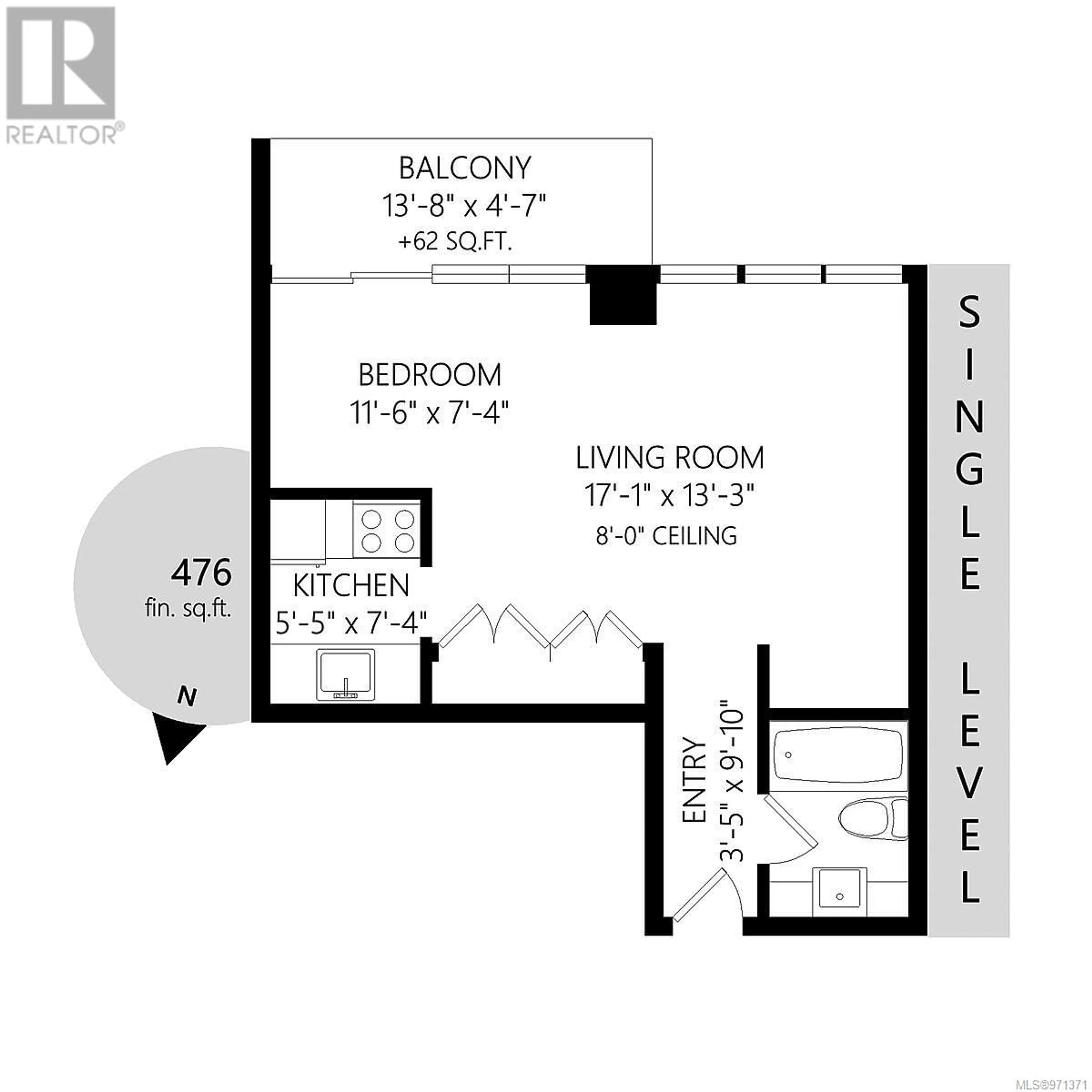 Floor plan for 508 647 Michigan St, Victoria British Columbia V8V1S9