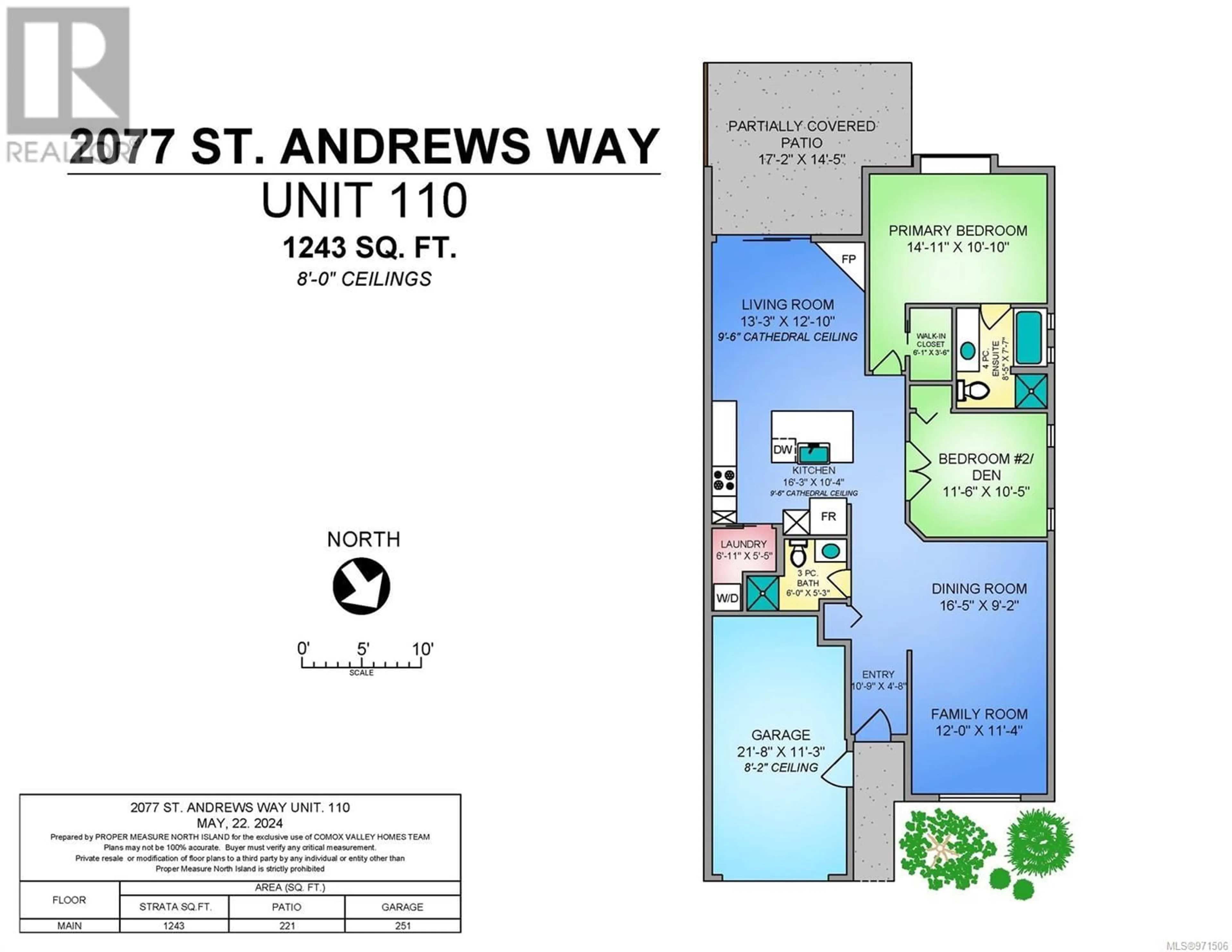 Floor plan for 110 2077 St. Andrews Way, Courtenay British Columbia V9N9V5