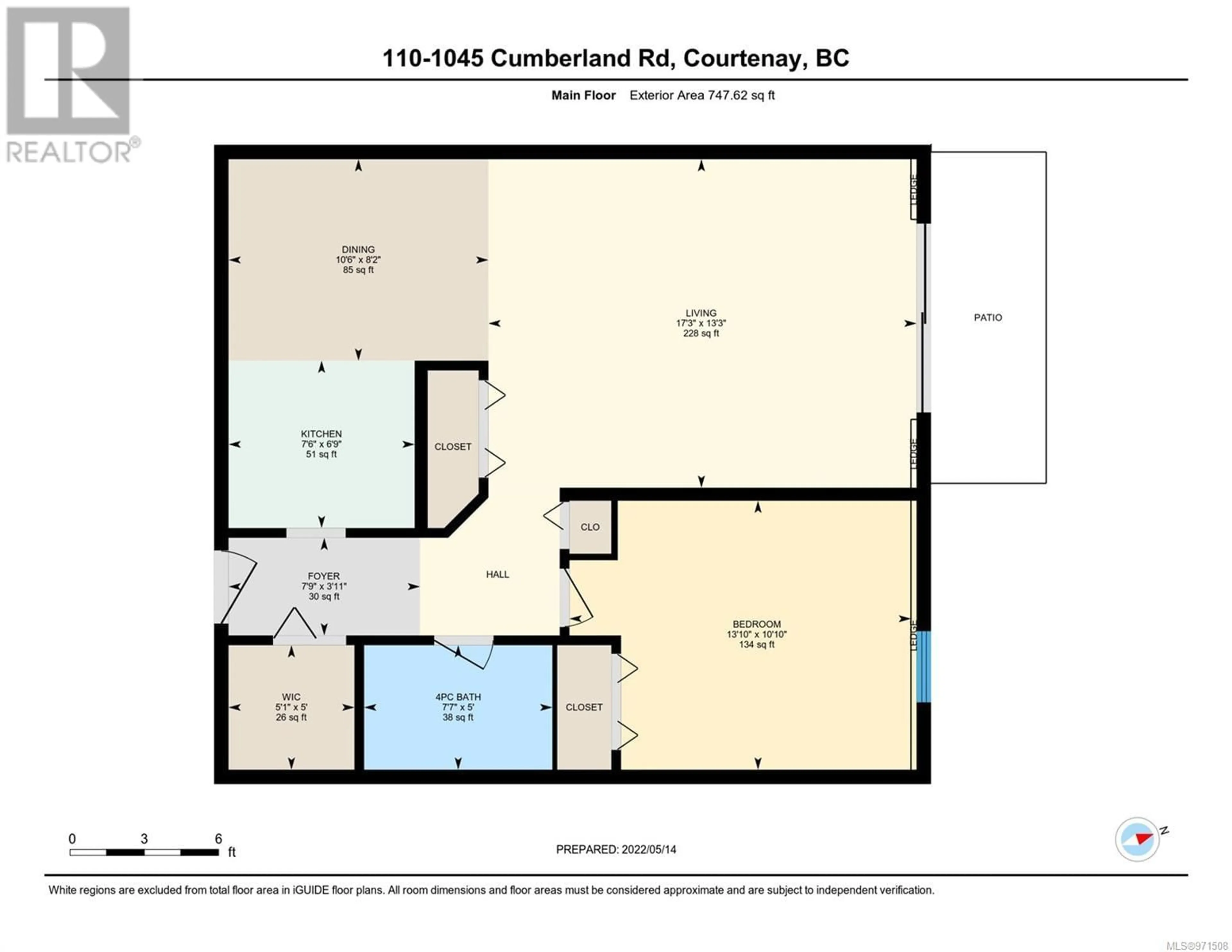 Floor plan for 110 1045 Cumberland Rd, Courtenay British Columbia V9N2E7