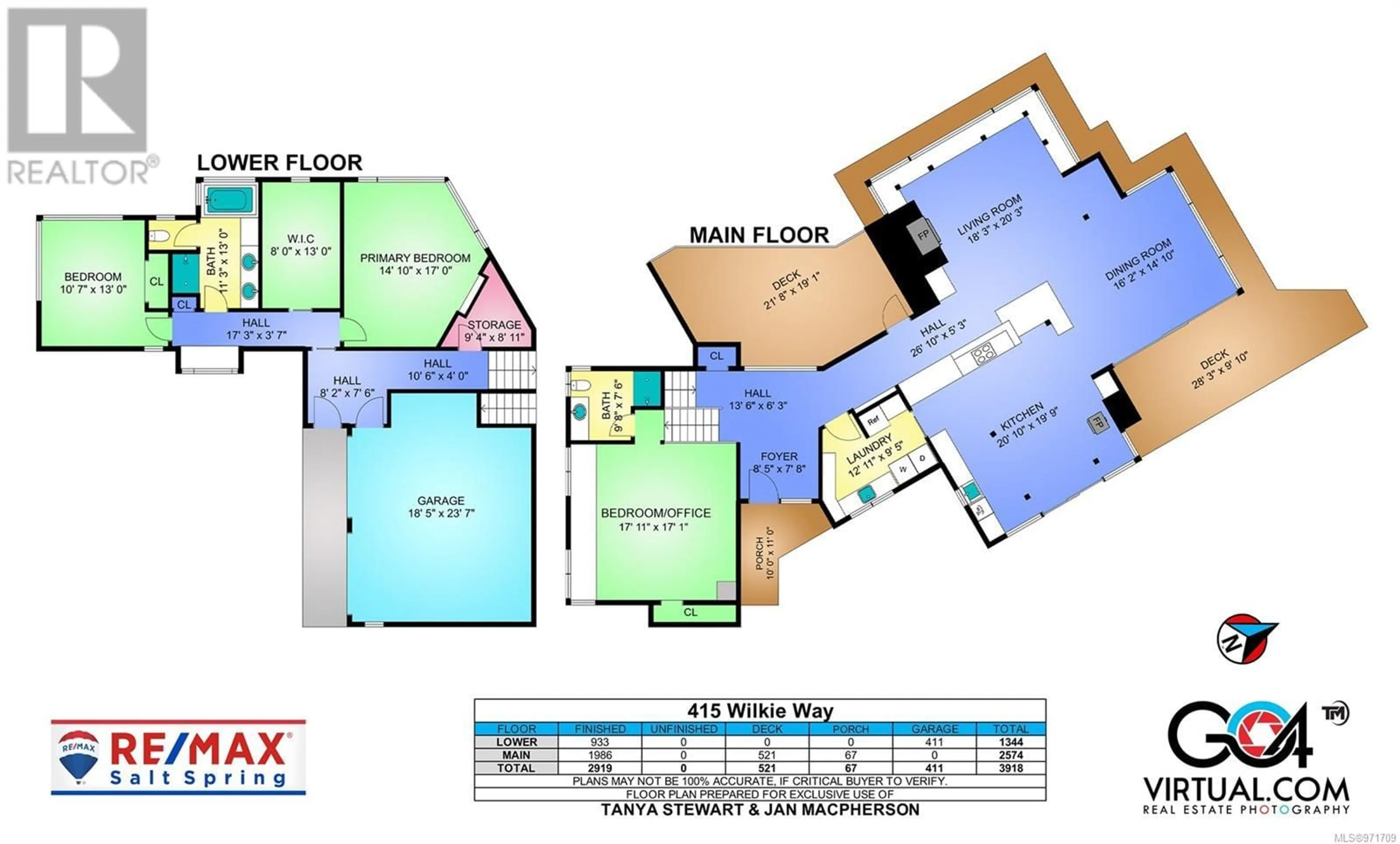 Floor plan for 415 Wilkie Way, Salt Spring British Columbia V8K2J4