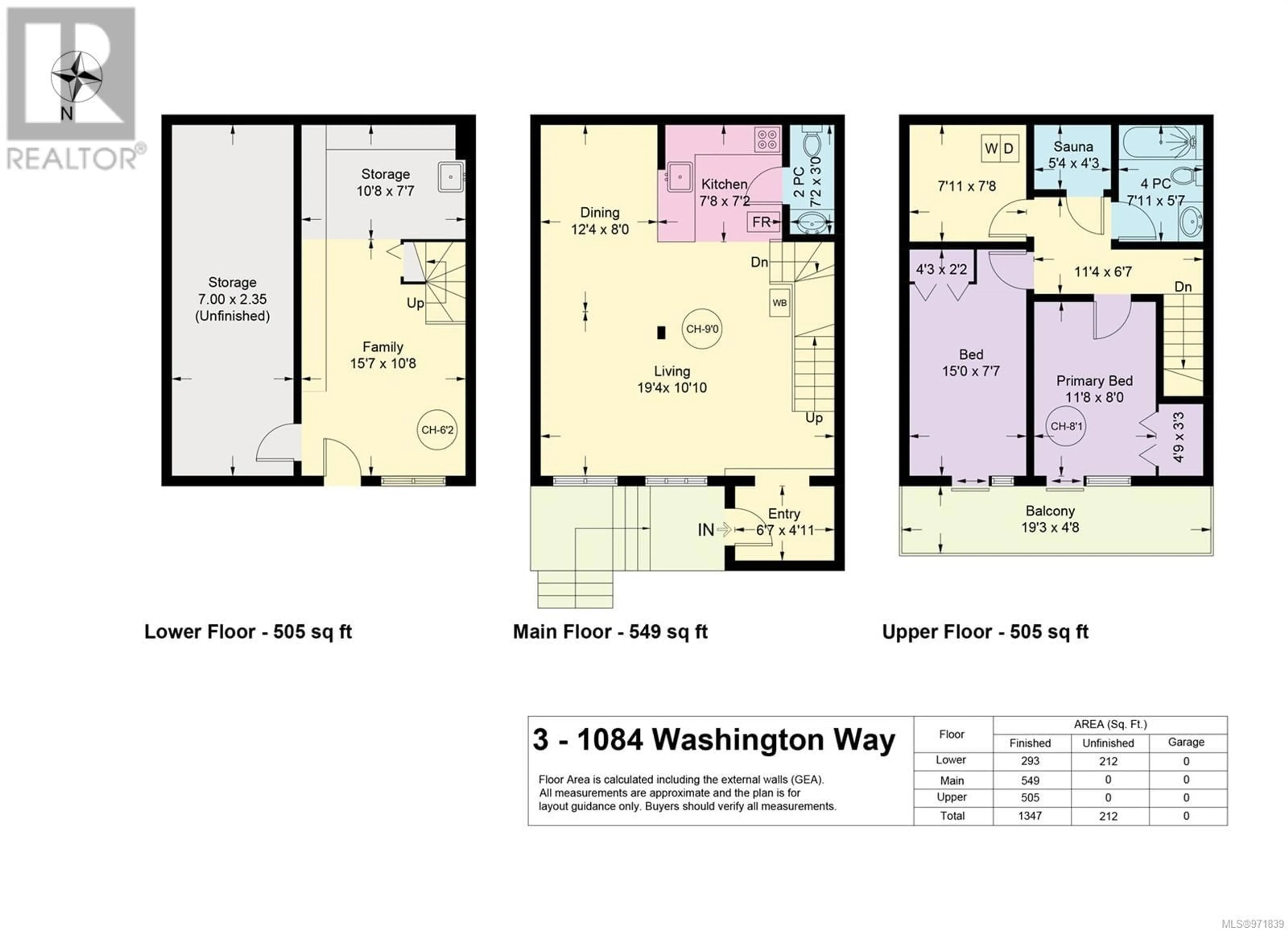 Floor plan for 3 1084 Washington Way, Courtenay British Columbia V9N7S5