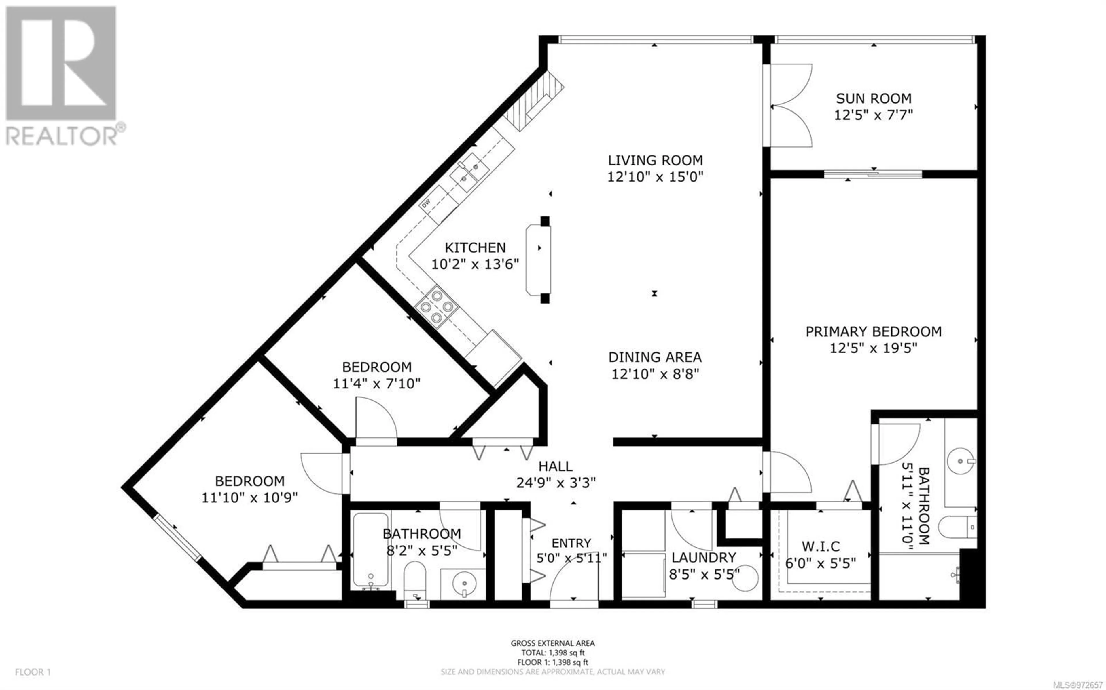 Floor plan for 213 350 Island Hwy S, Campbell River British Columbia V9W1A5