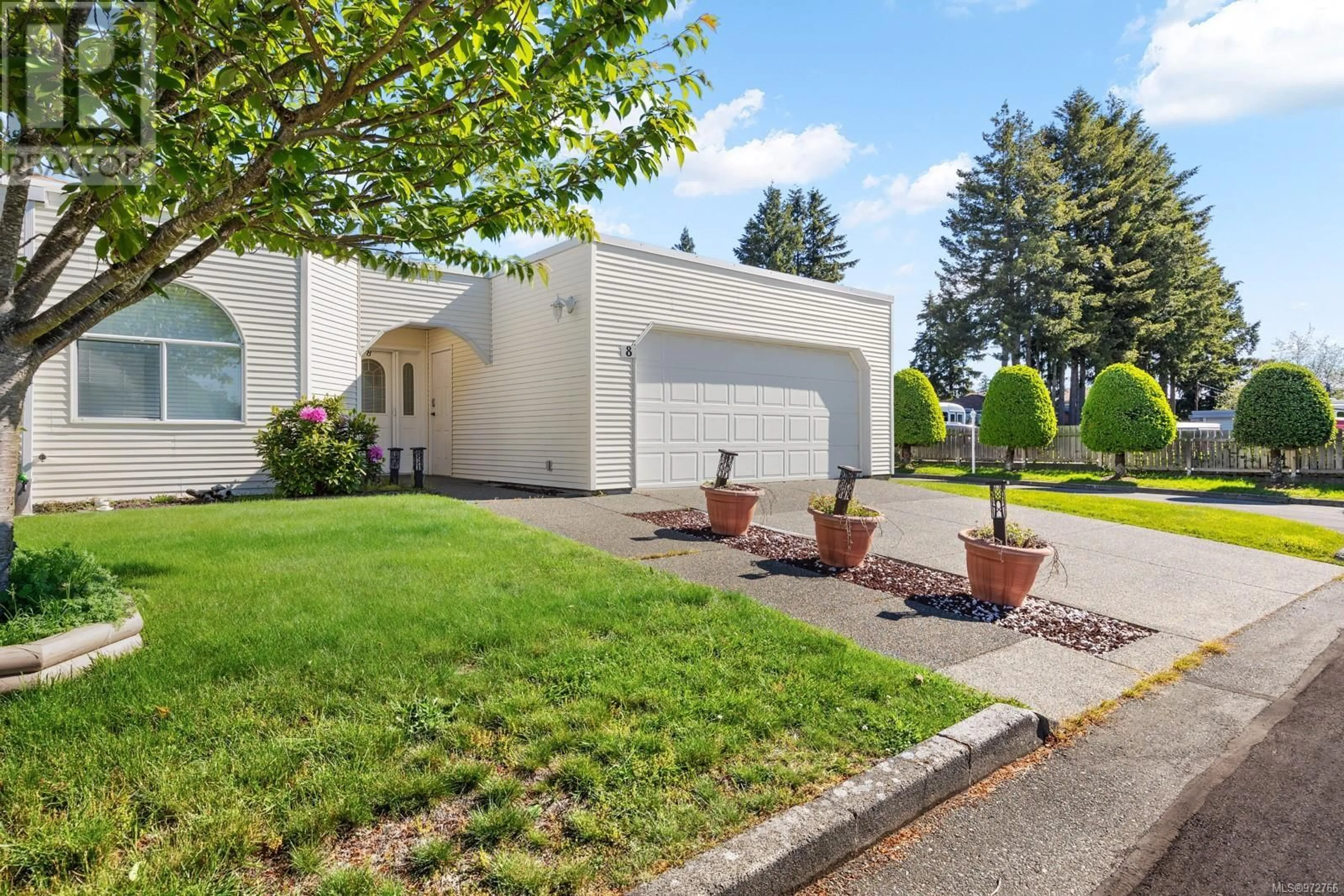 A pic from exterior of the house or condo, the street view for 8 677 Bunting Pl, Comox British Columbia V9M3S1