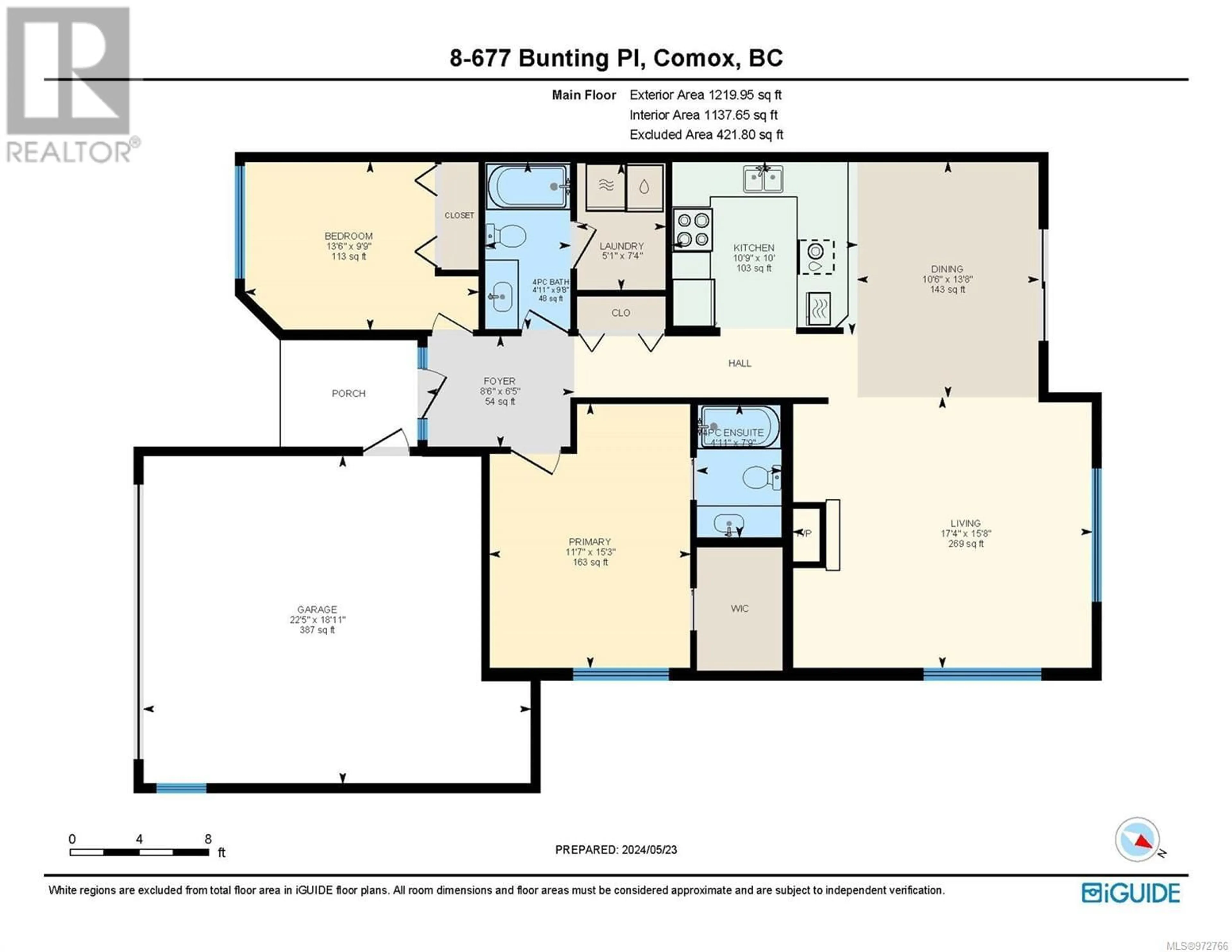 Floor plan for 8 677 Bunting Pl, Comox British Columbia V9M3S1