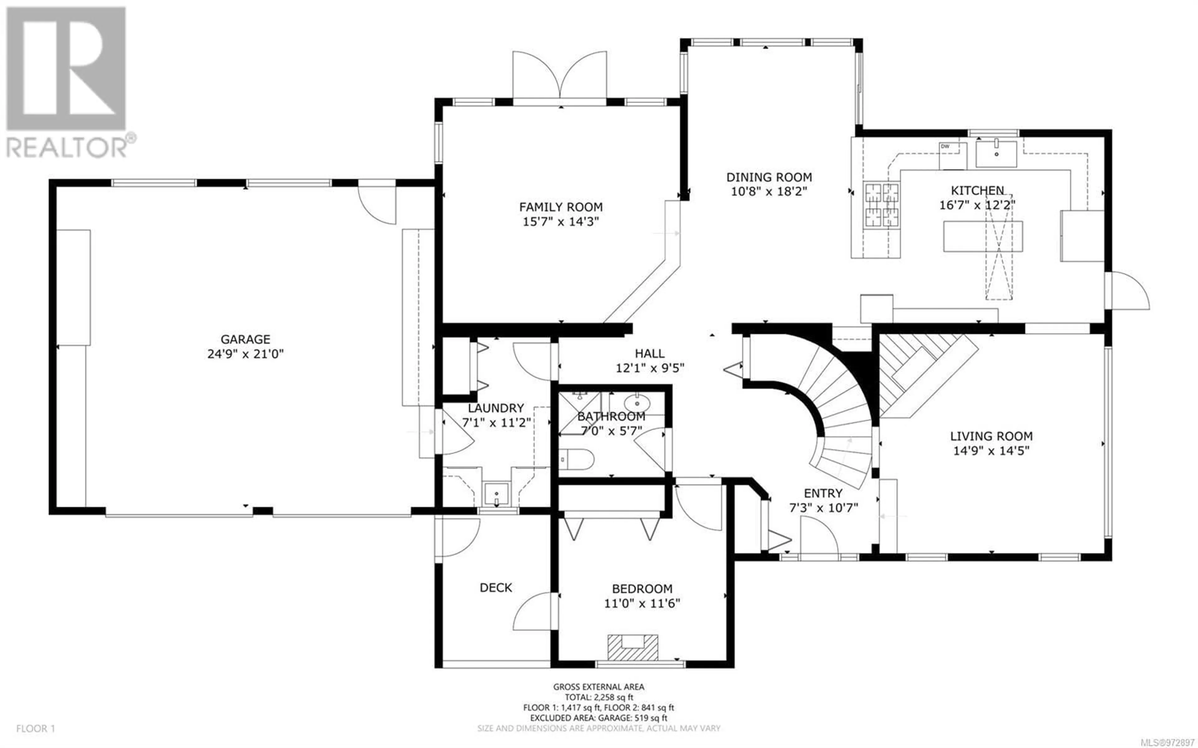 Floor plan for 8856 McLarey Ave, Black Creek British Columbia V9J1A3