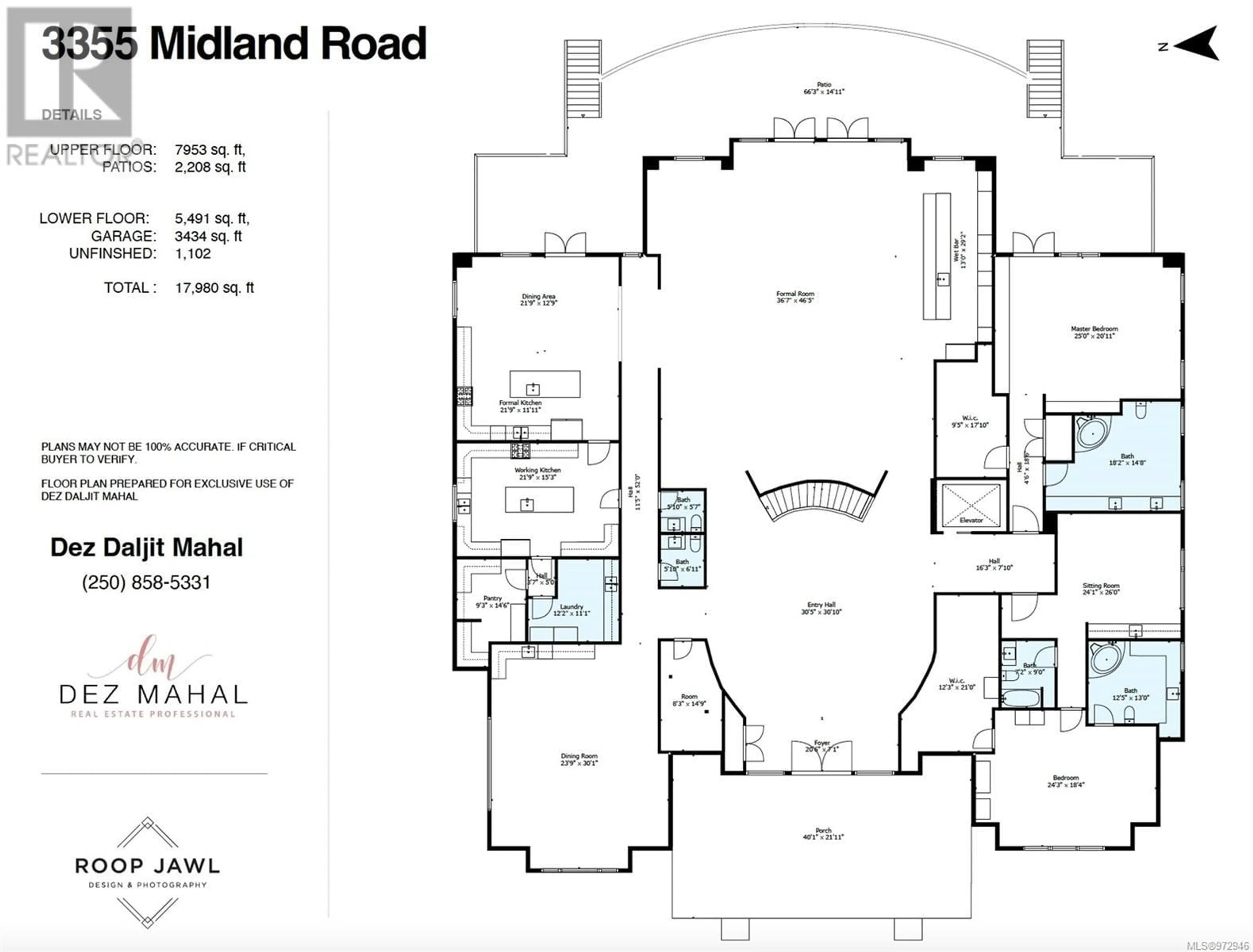 Floor plan for 3355 MIDLAND ROAD, Oak Bay British Columbia V8R6G7