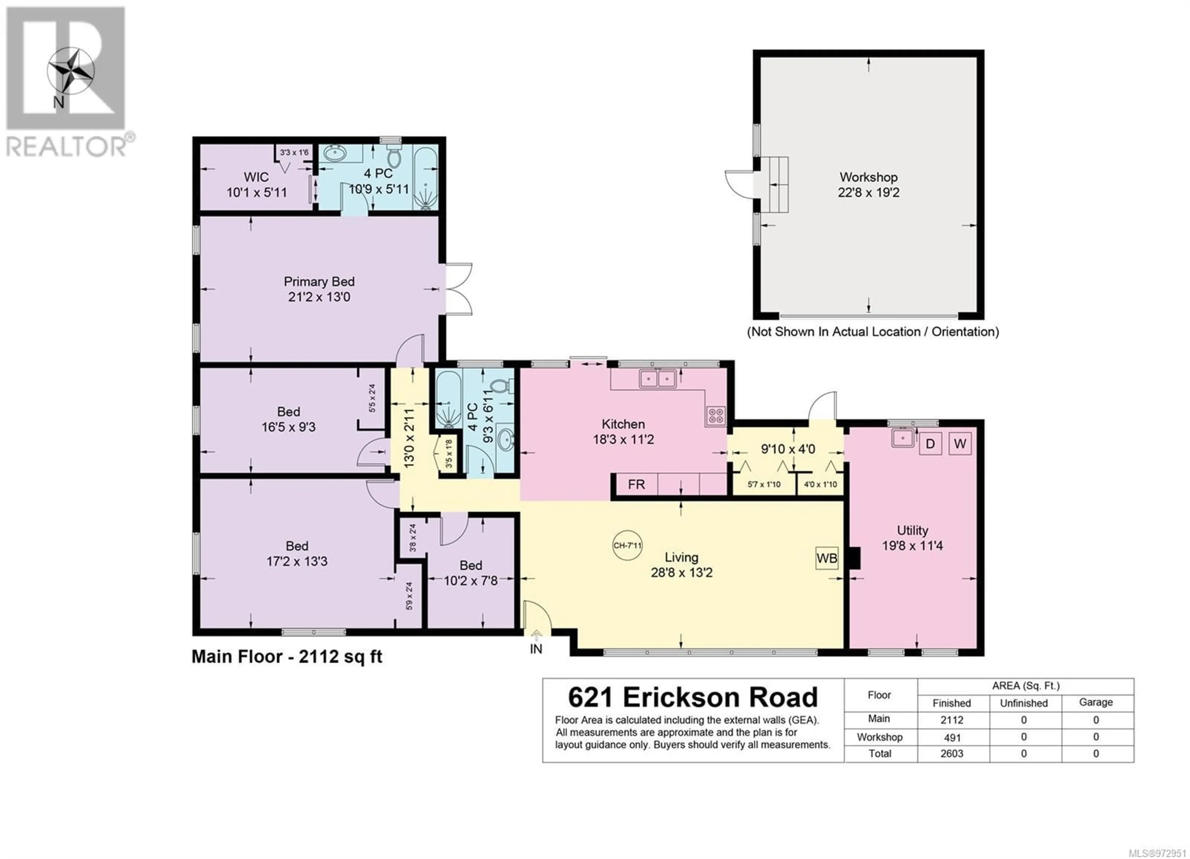 Floor plan for 621 Erickson Rd, Campbell River British Columbia V9W1S9