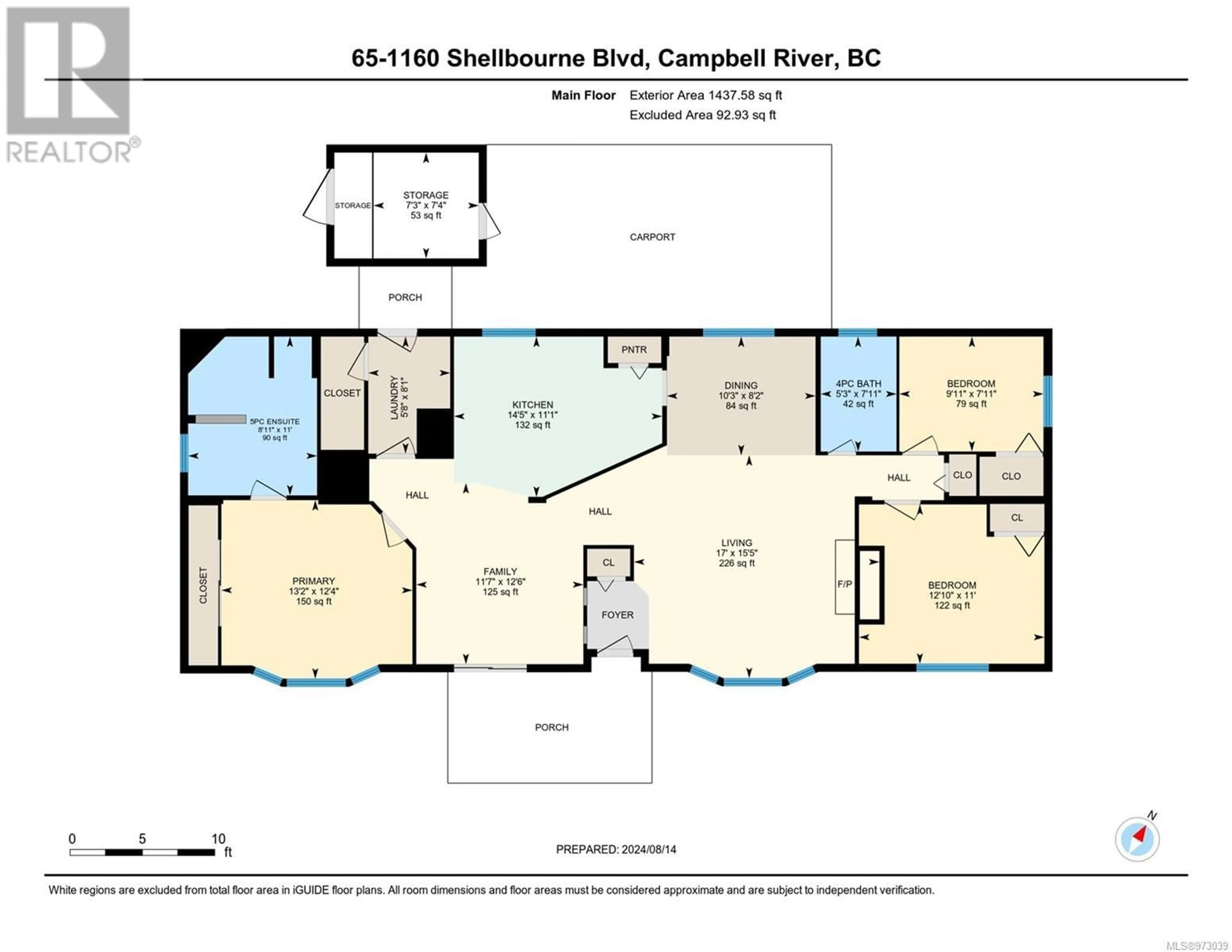 Floor plan for 65 1160 Shellbourne Blvd, Campbell River British Columbia V9W5G5