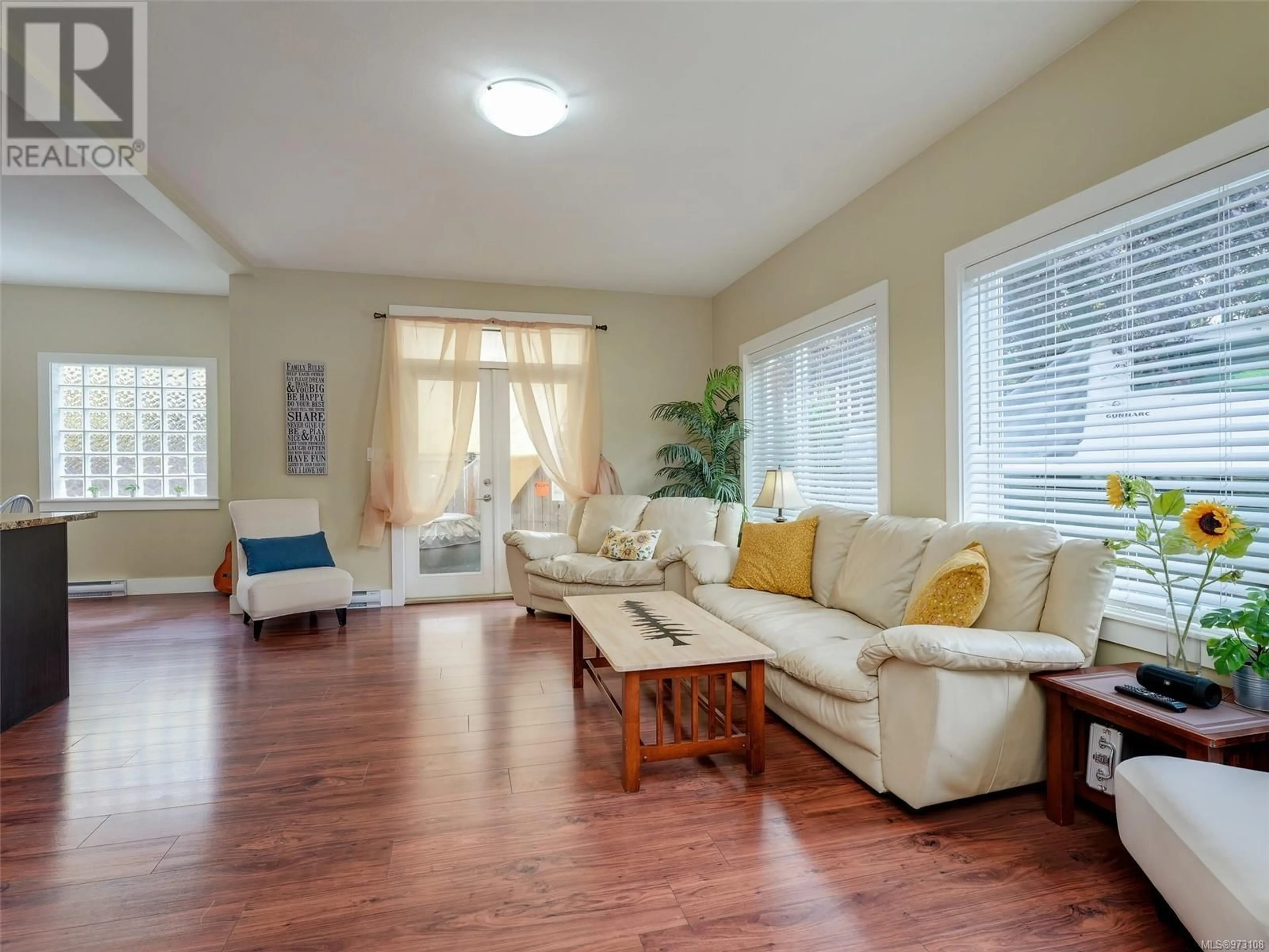 Living room, wood floors for 2172 French Rd S, Sooke British Columbia V9Z0M7