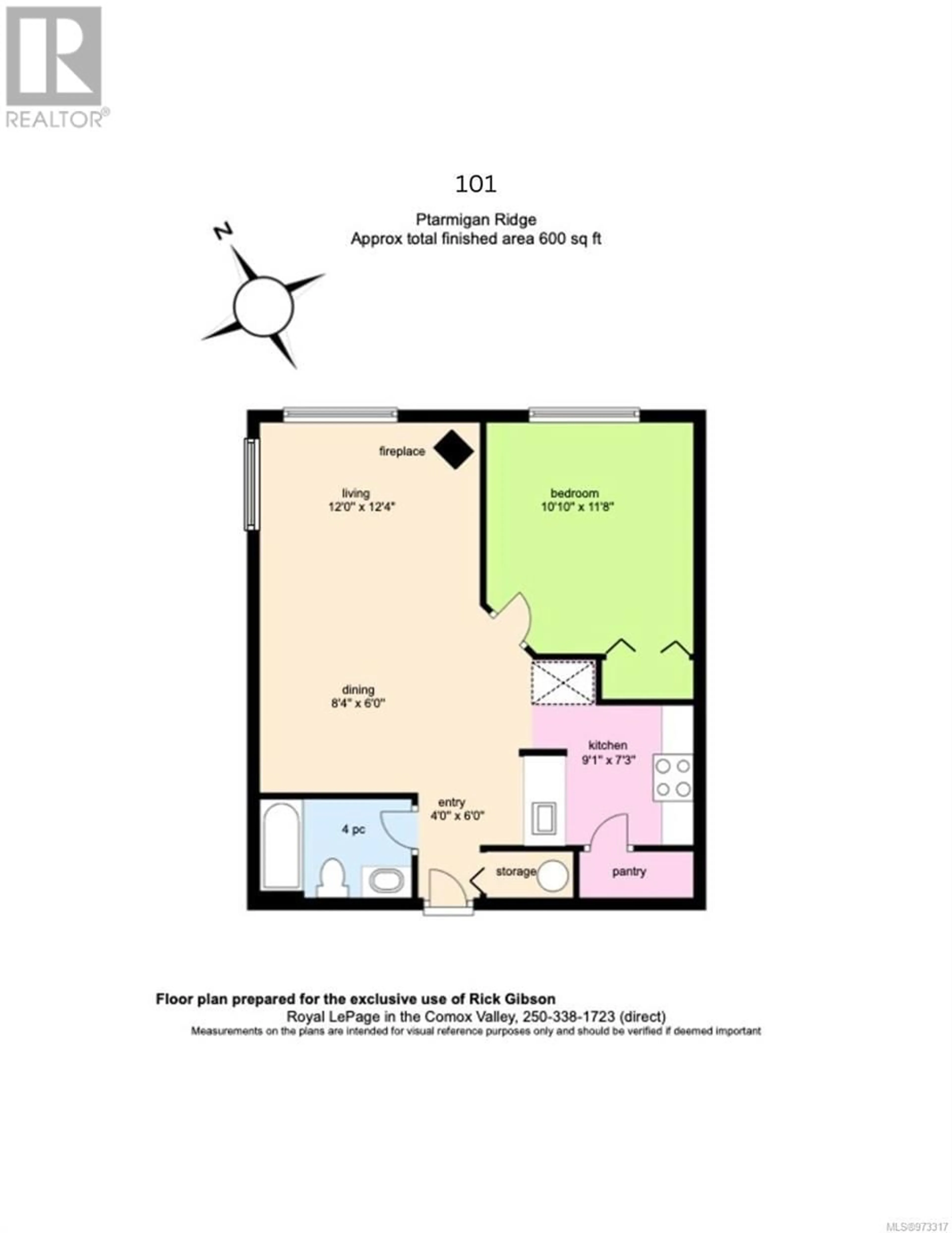 Floor plan for 101 1105 Henry Rd, Courtenay British Columbia V9J1L0