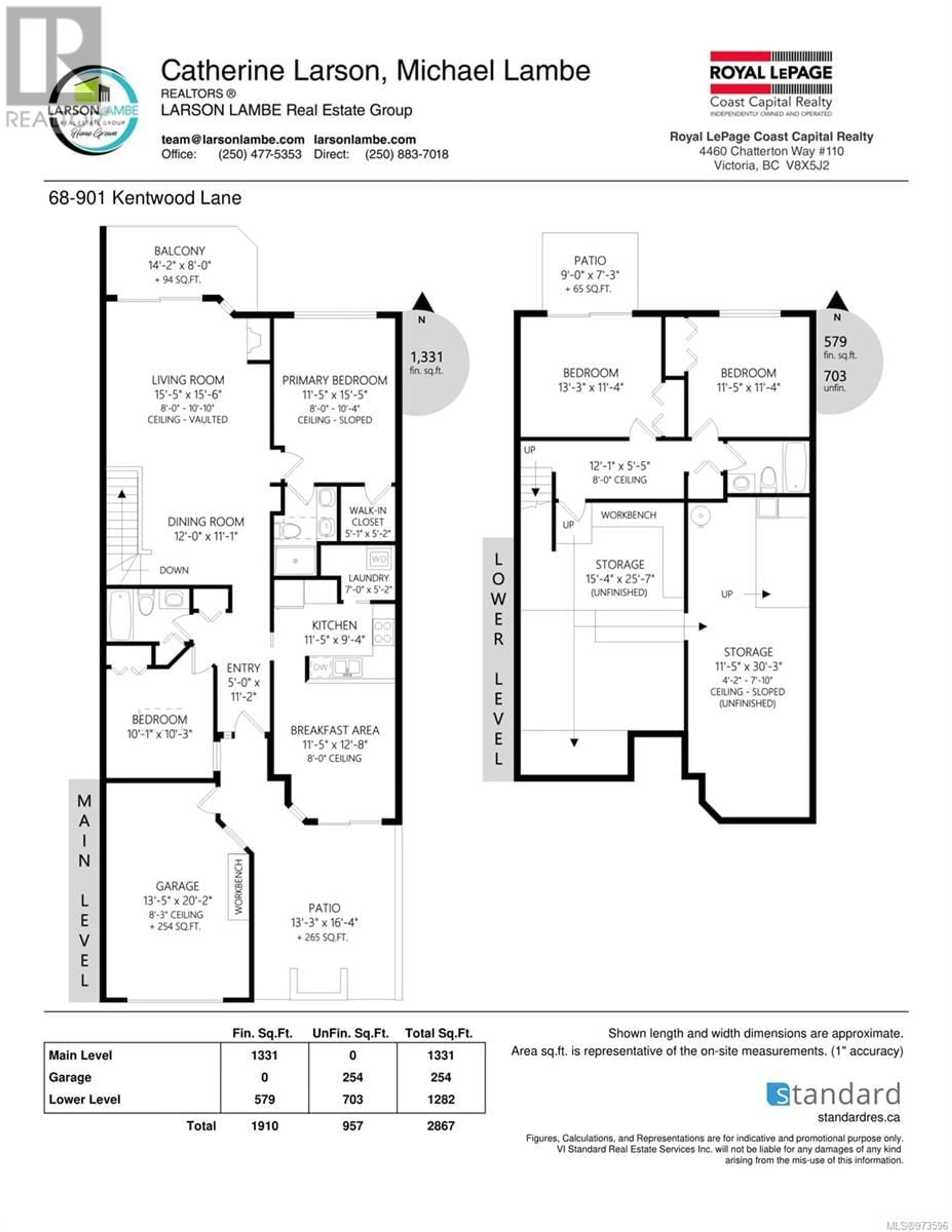 Floor plan for 68 901 Kentwood Lane, Saanich British Columbia V8Y2X7