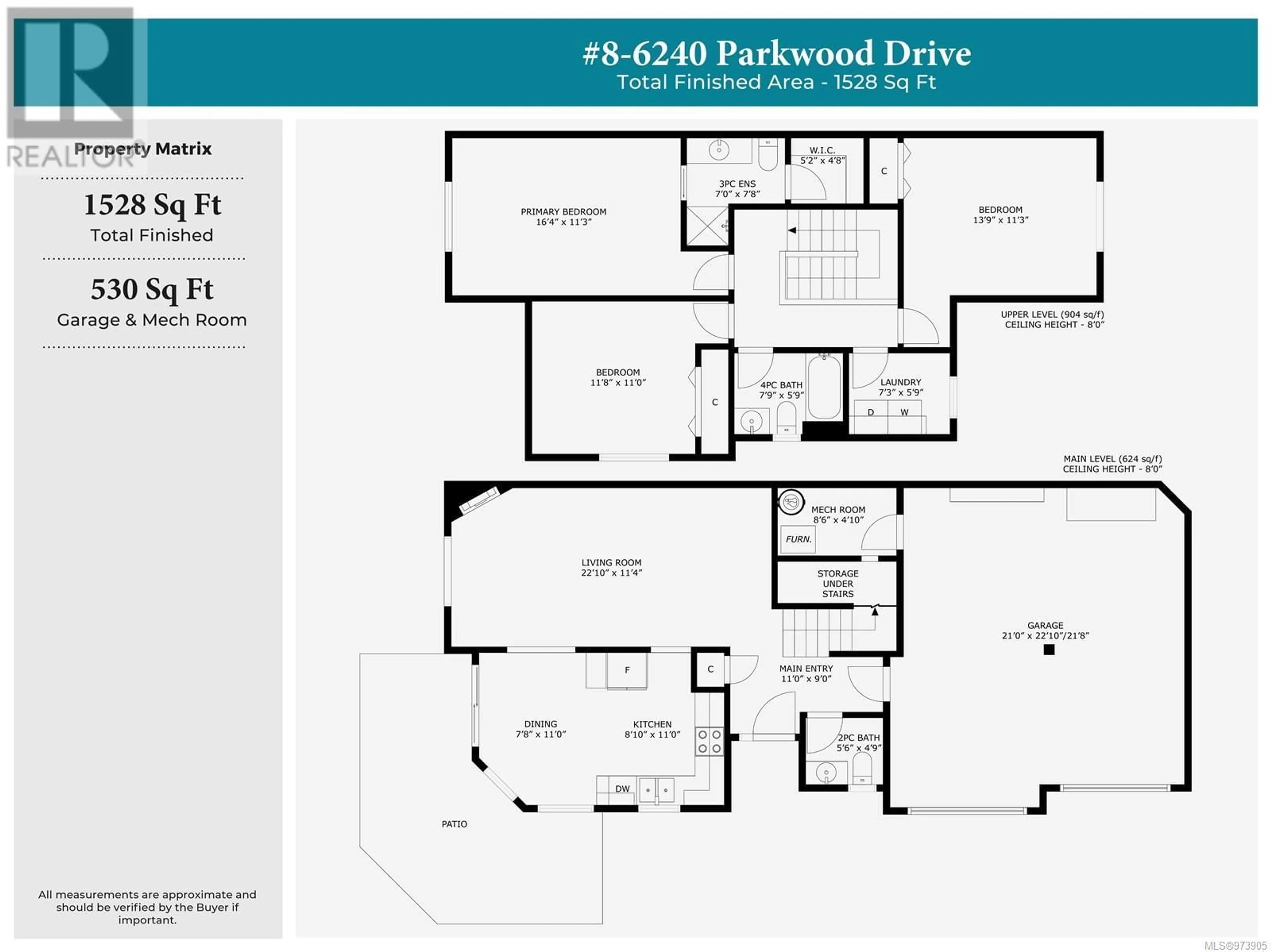 Floor plan for 8 6240 Parkwood Dr, Nanaimo British Columbia V9T6K9