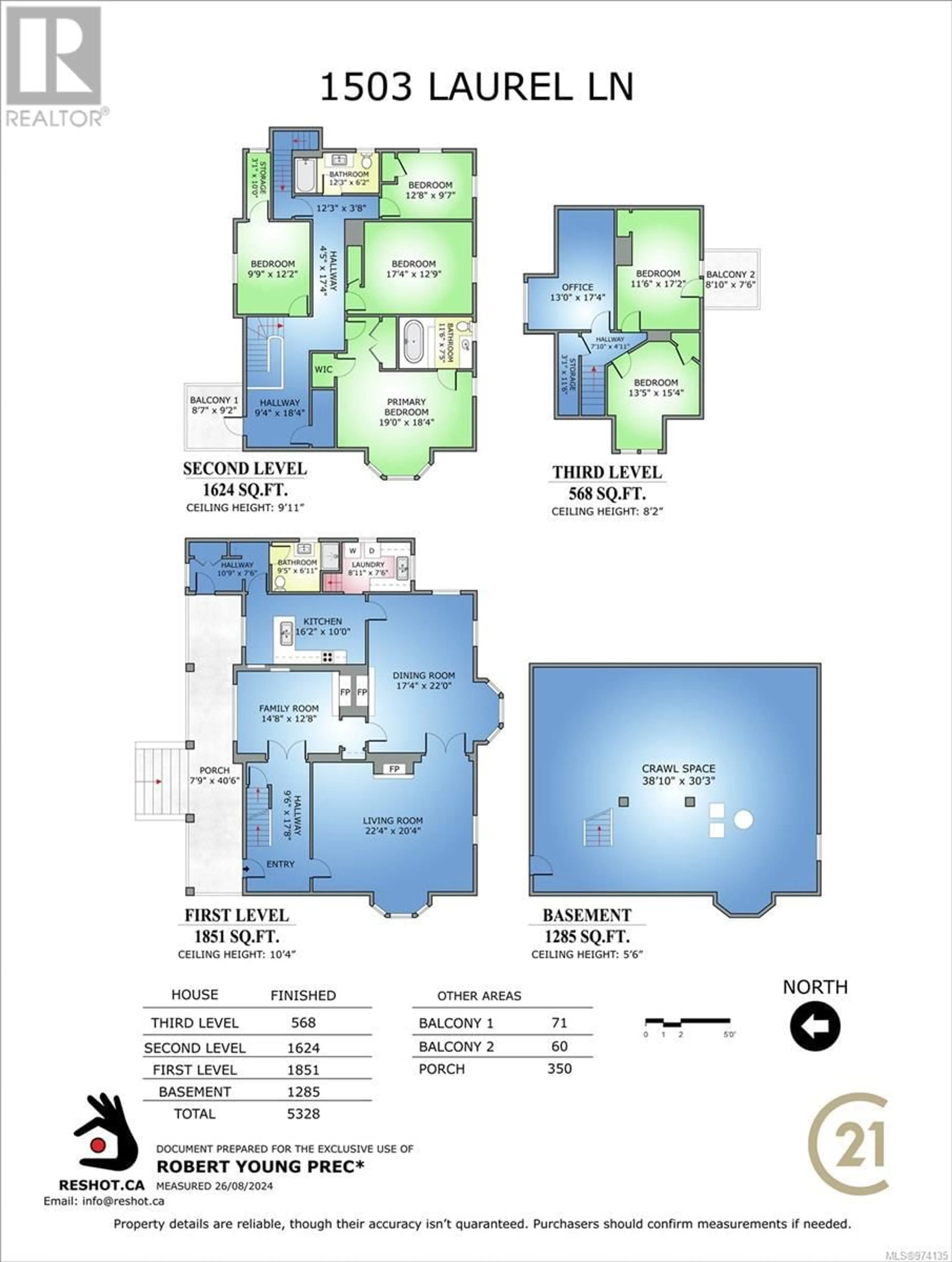 Floor plan for 1503 Laurel Lane, Victoria British Columbia V8S1Y4