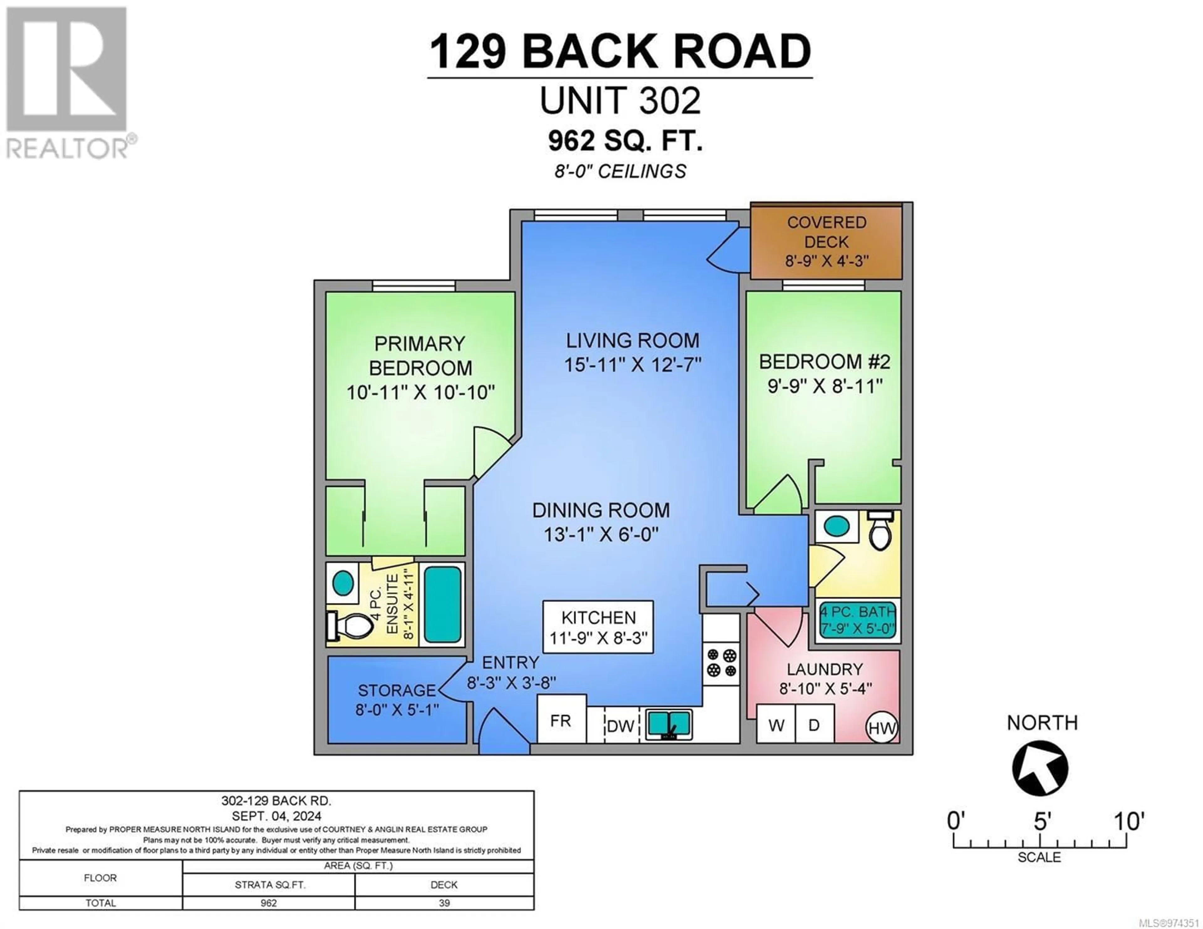 Floor plan for 302 129 Back Rd, Courtenay British Columbia V9N3W5