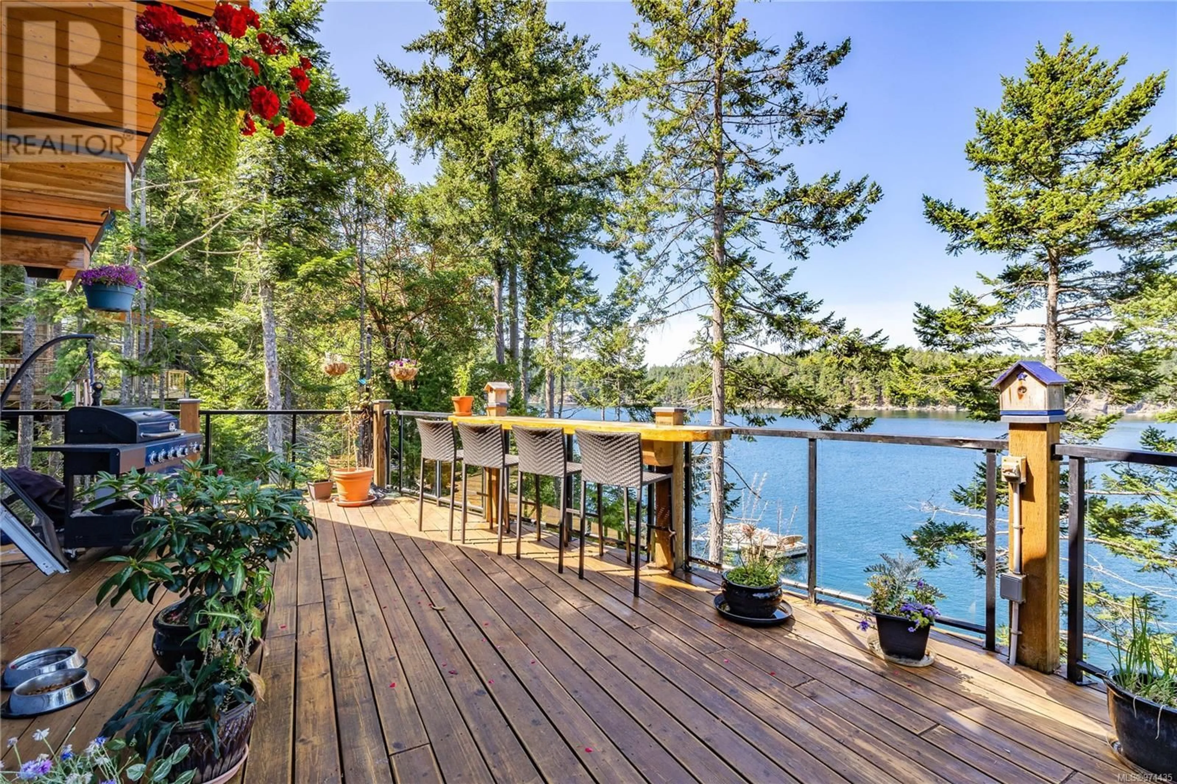 Patio, water/lake/river/ocean view for 659 WILKS ROAD, Mayne Island British Columbia V0N2J1