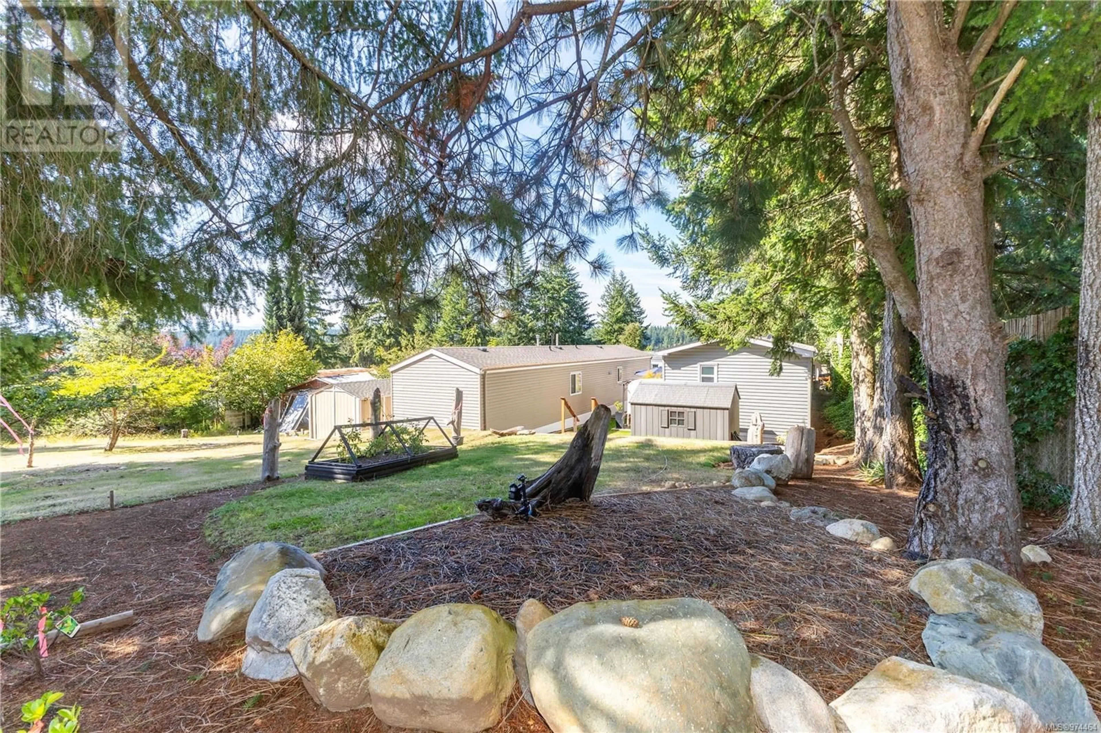 Patio, the fenced backyard for 164 1160 Shellbourne Blvd, Campbell River British Columbia V9W5G5