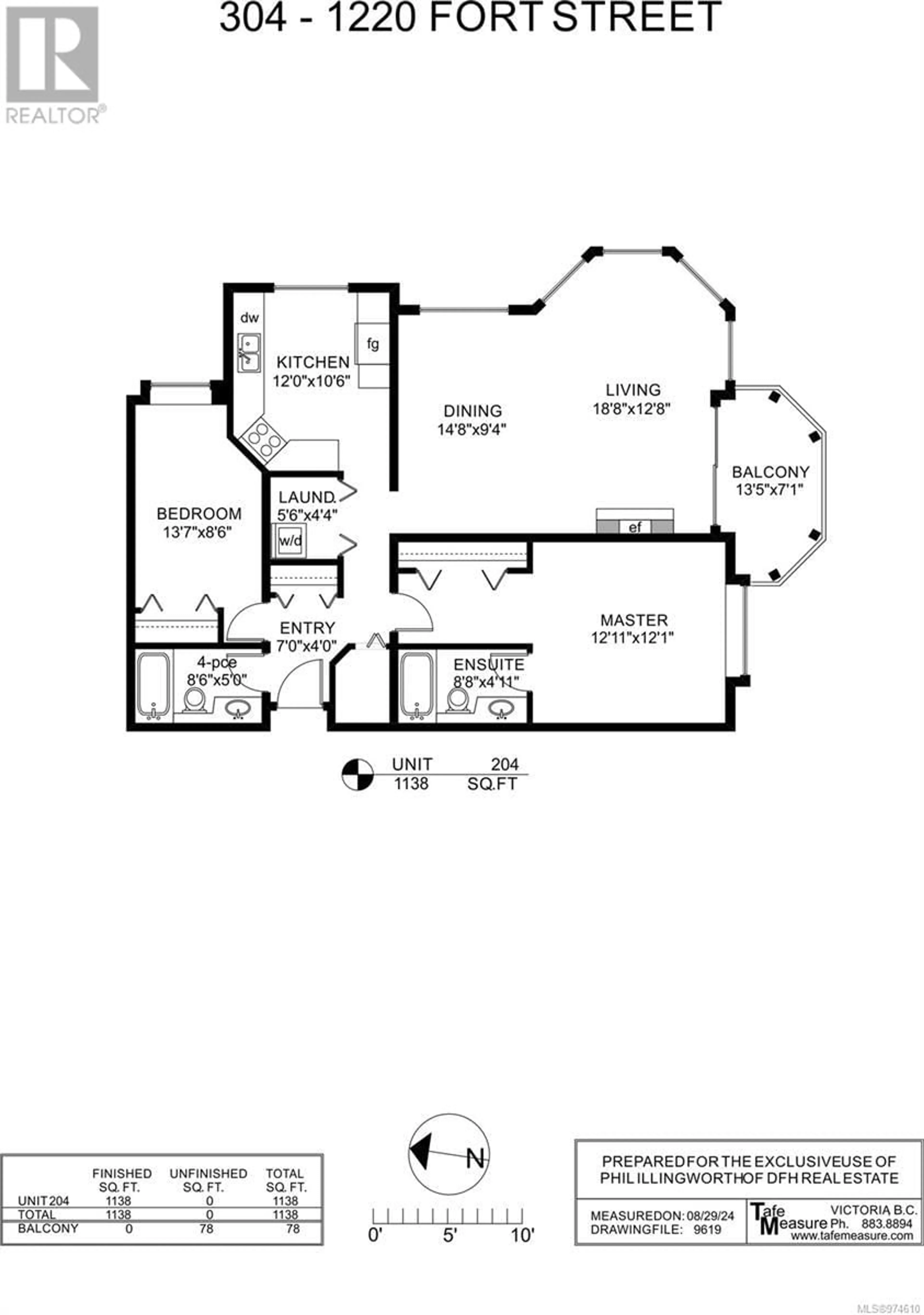 Floor plan for 304 1220 Fort St, Victoria British Columbia V8V3L2