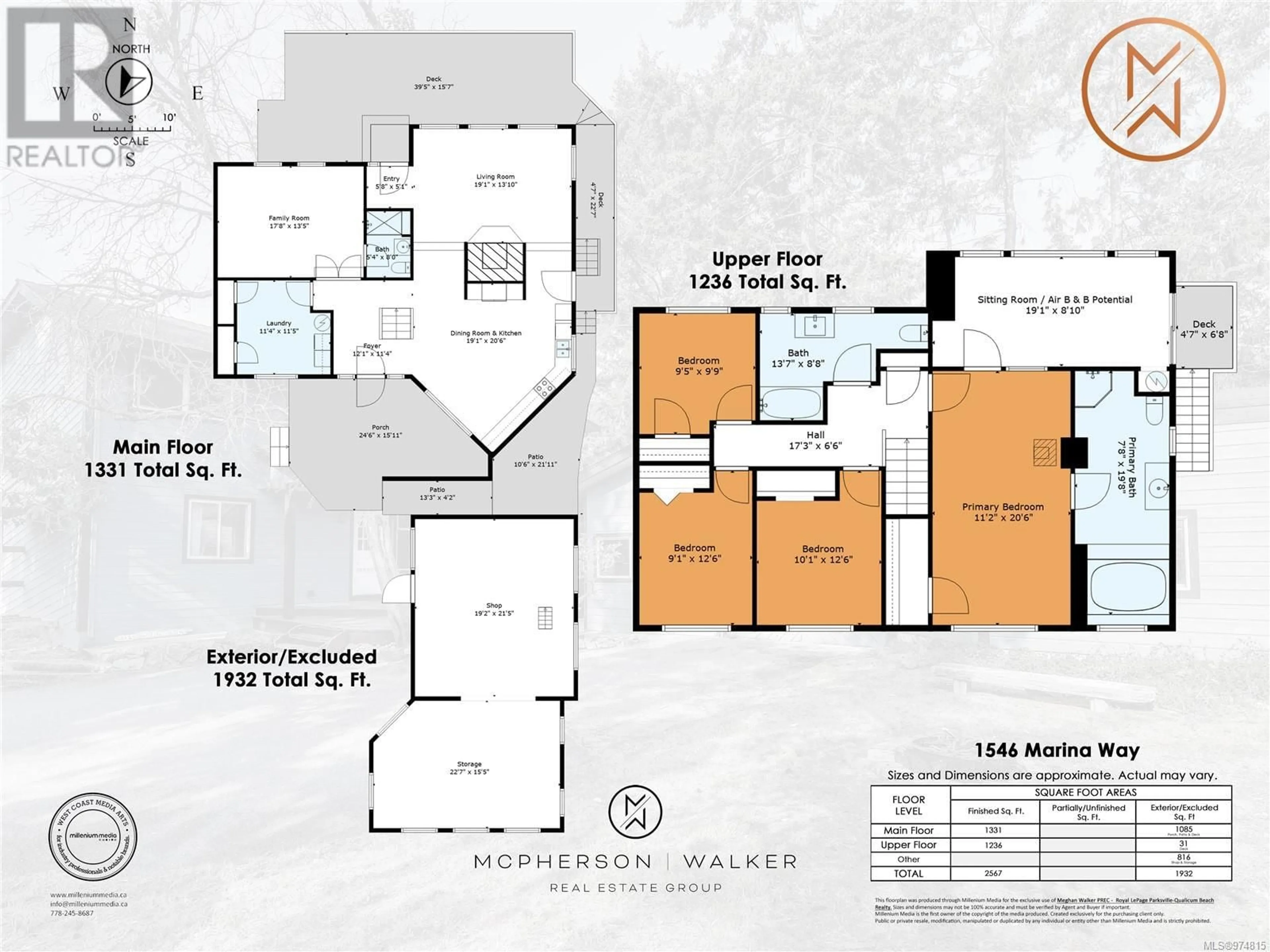 Floor plan for 1546 Marina Way, Nanoose Bay British Columbia V9P9B6