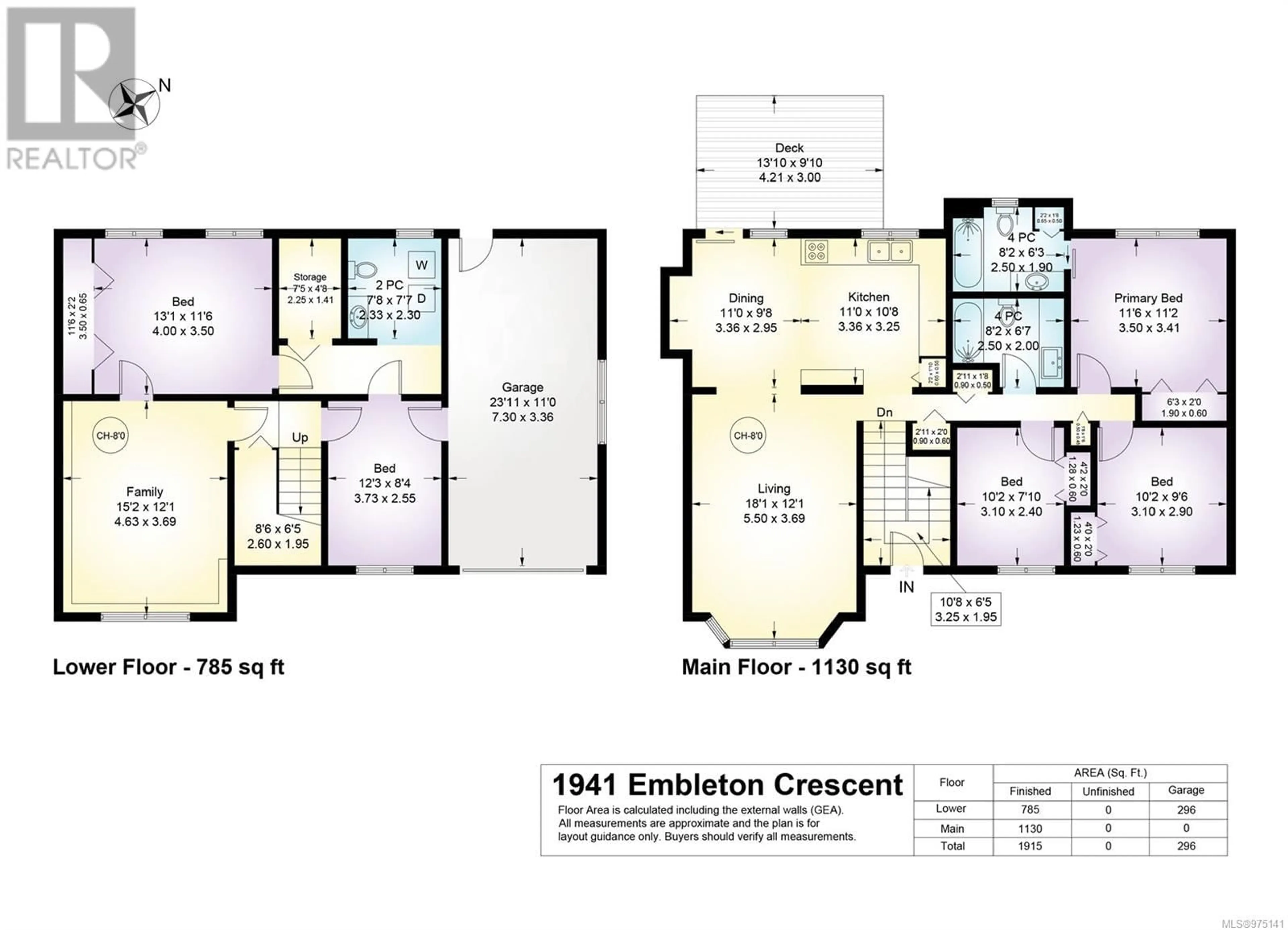 Floor plan for 1941 Embleton Cres, Courtenay British Columbia V9N8K1