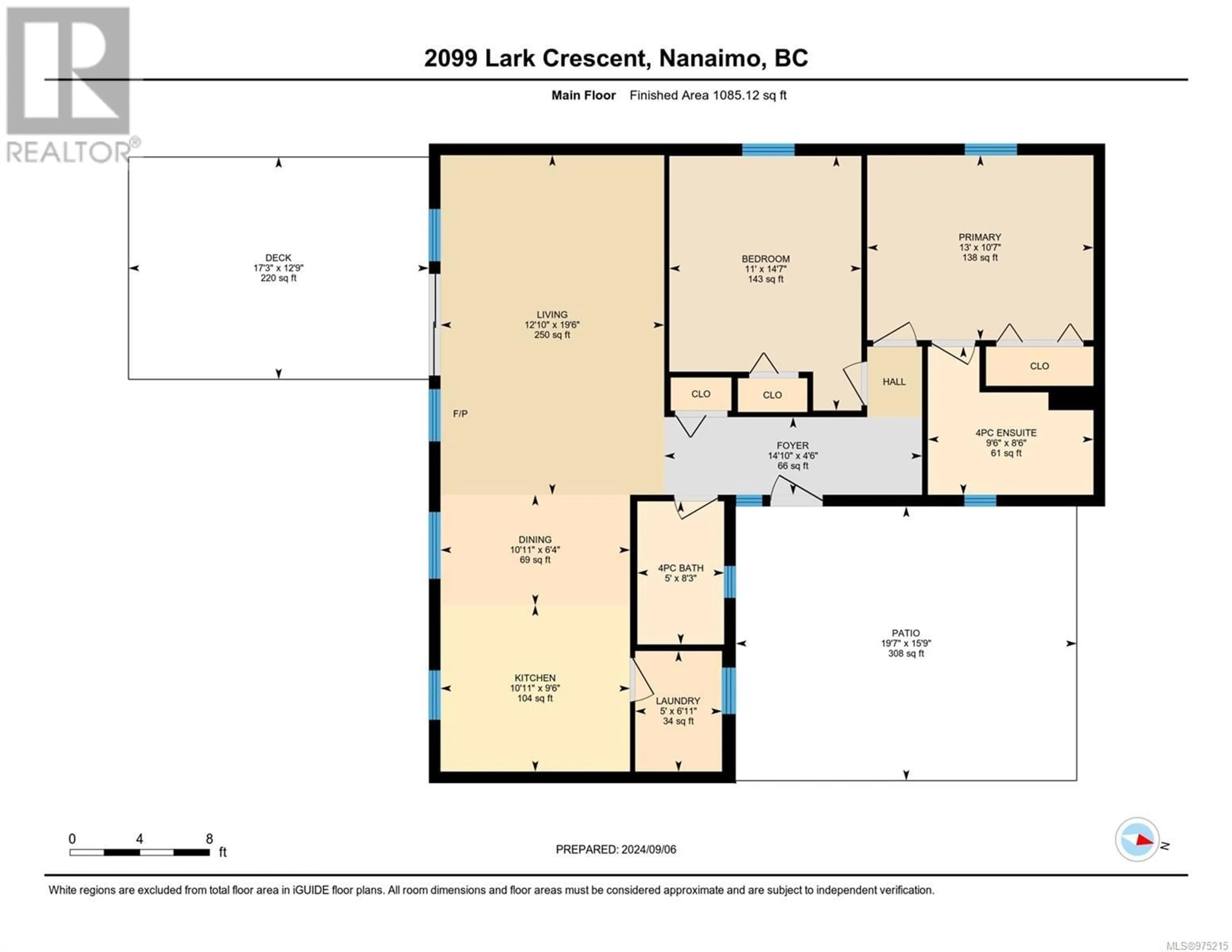 Floor plan for 2099 Lark Cres, Nanaimo British Columbia V9S5J7