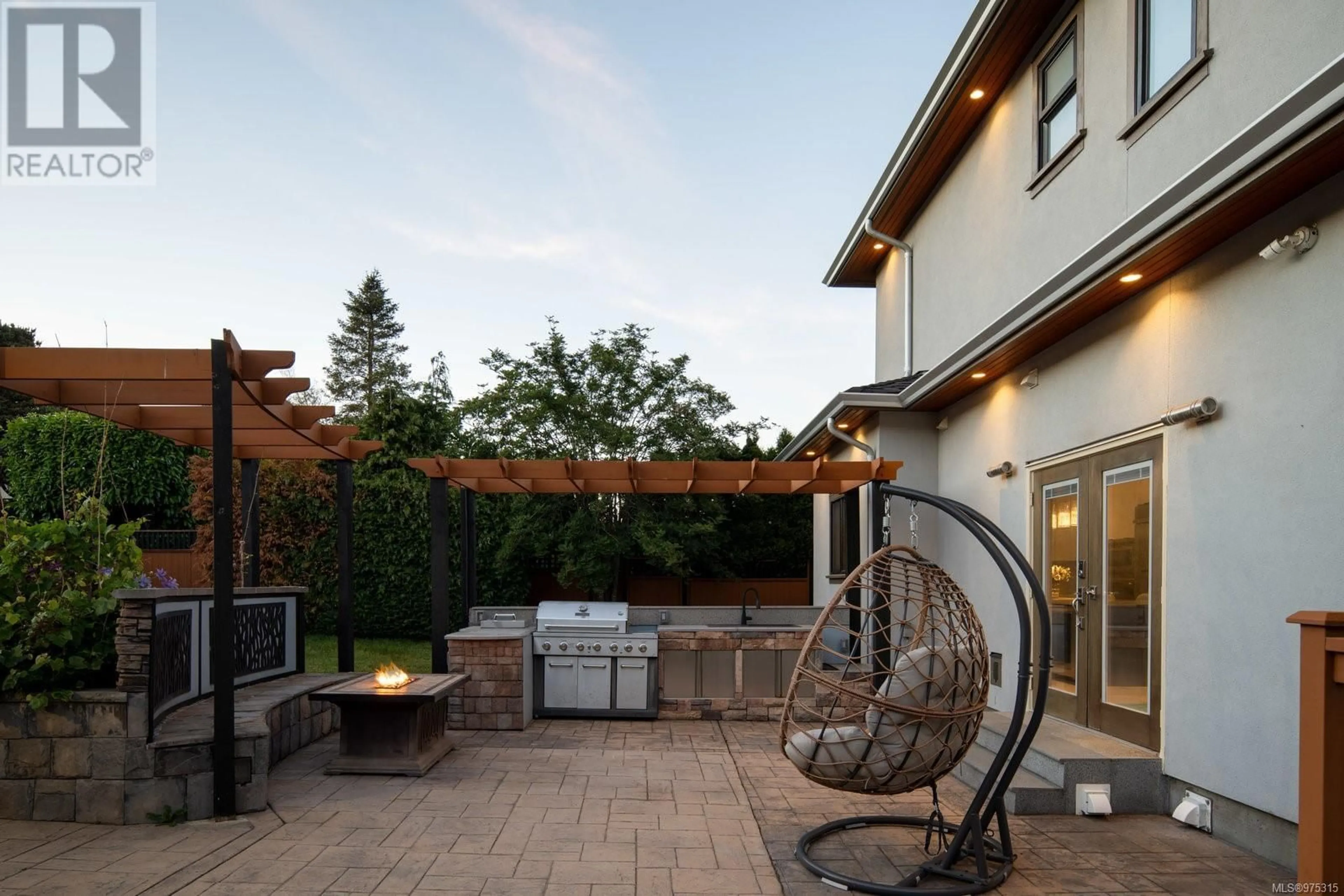 Patio, the fenced backyard for 2328 Dunlevy St, Oak Bay British Columbia V8R5Y9