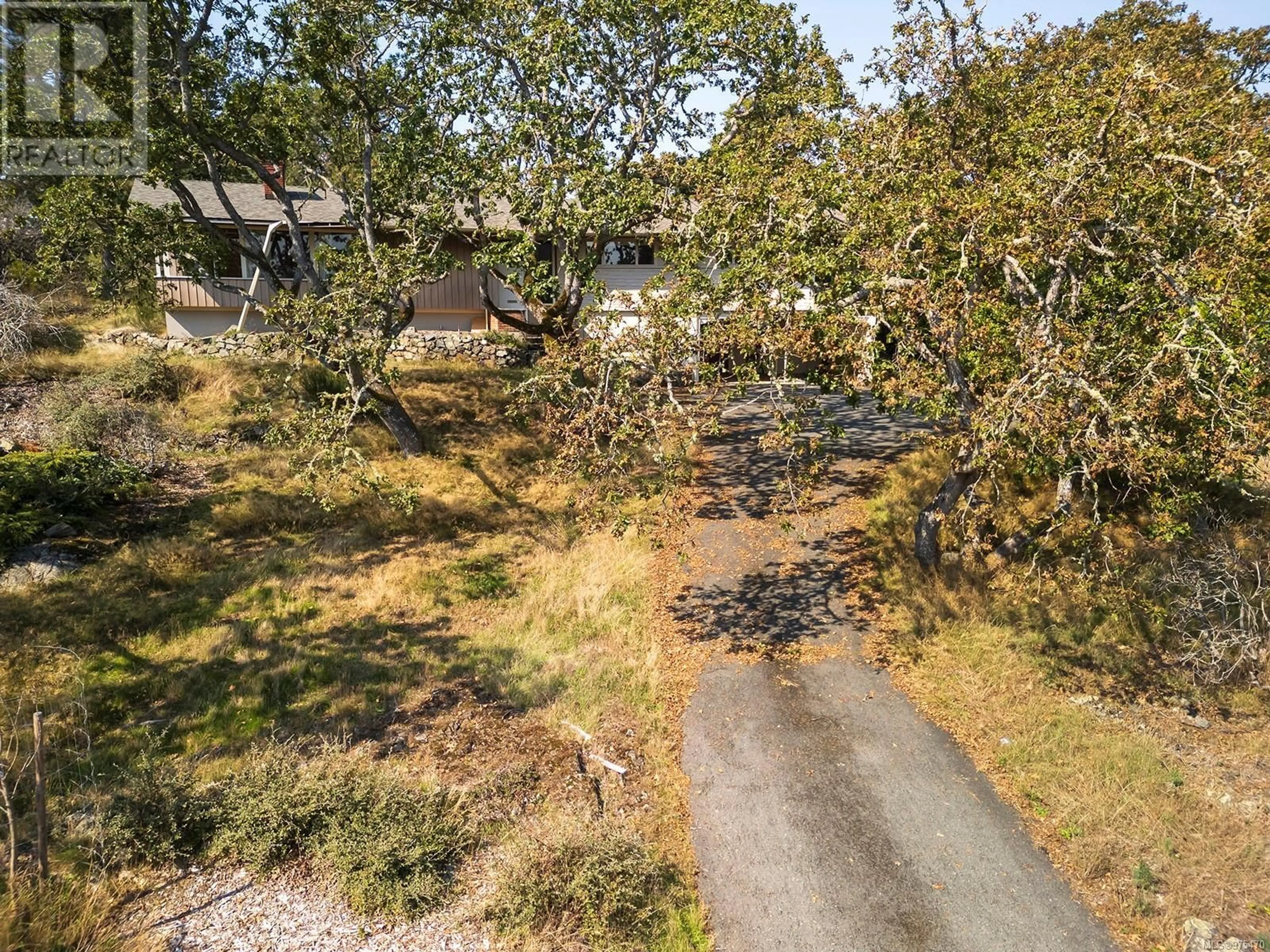 A pic from outside/outdoor area/front of a property/back of a property/a pic from drone, forest/trees view for 3240 Norfolk Rd, Oak Bay British Columbia V8R6H4