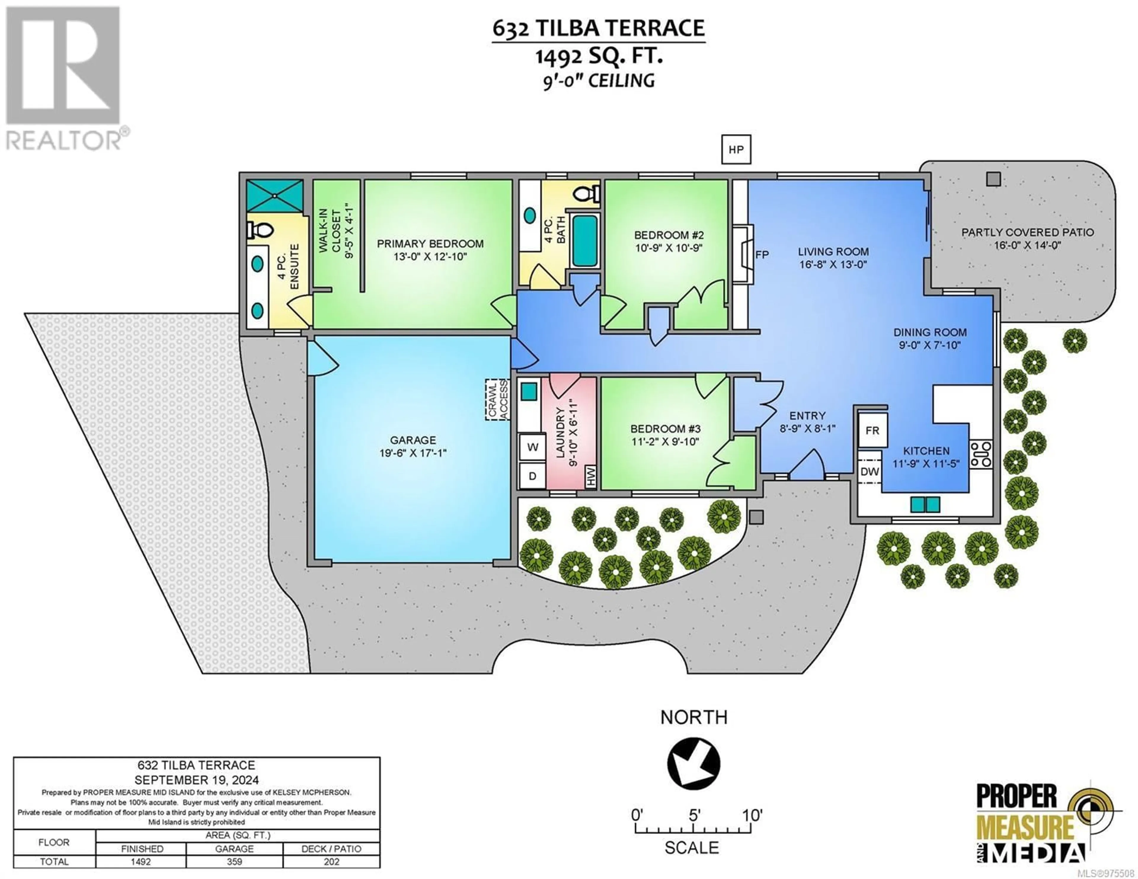 Floor plan for 632 Tilba Terr, Parksville British Columbia V9P1B6