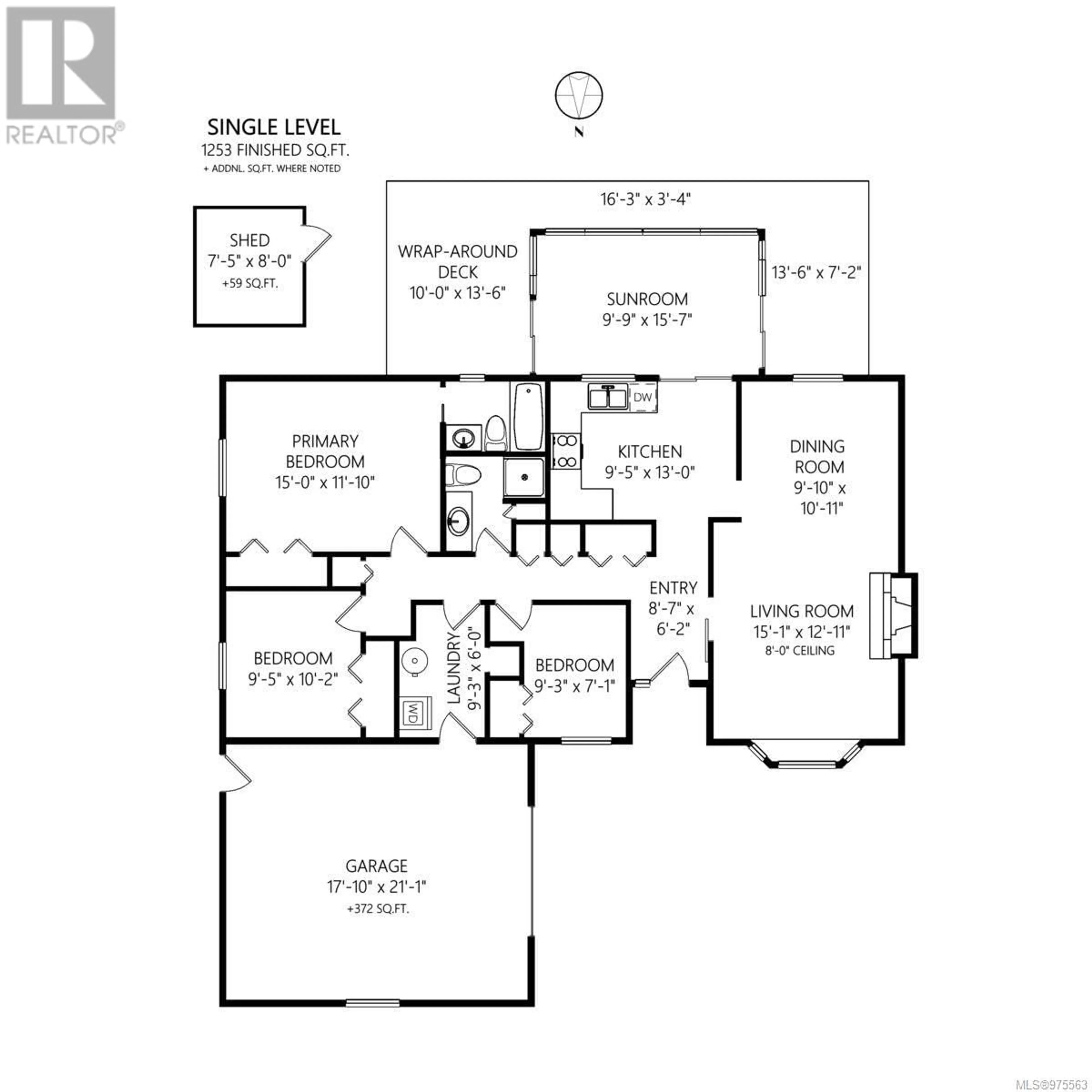 Floor plan for 10149 Turnmill Close, Sidney British Columbia V8L4Z5