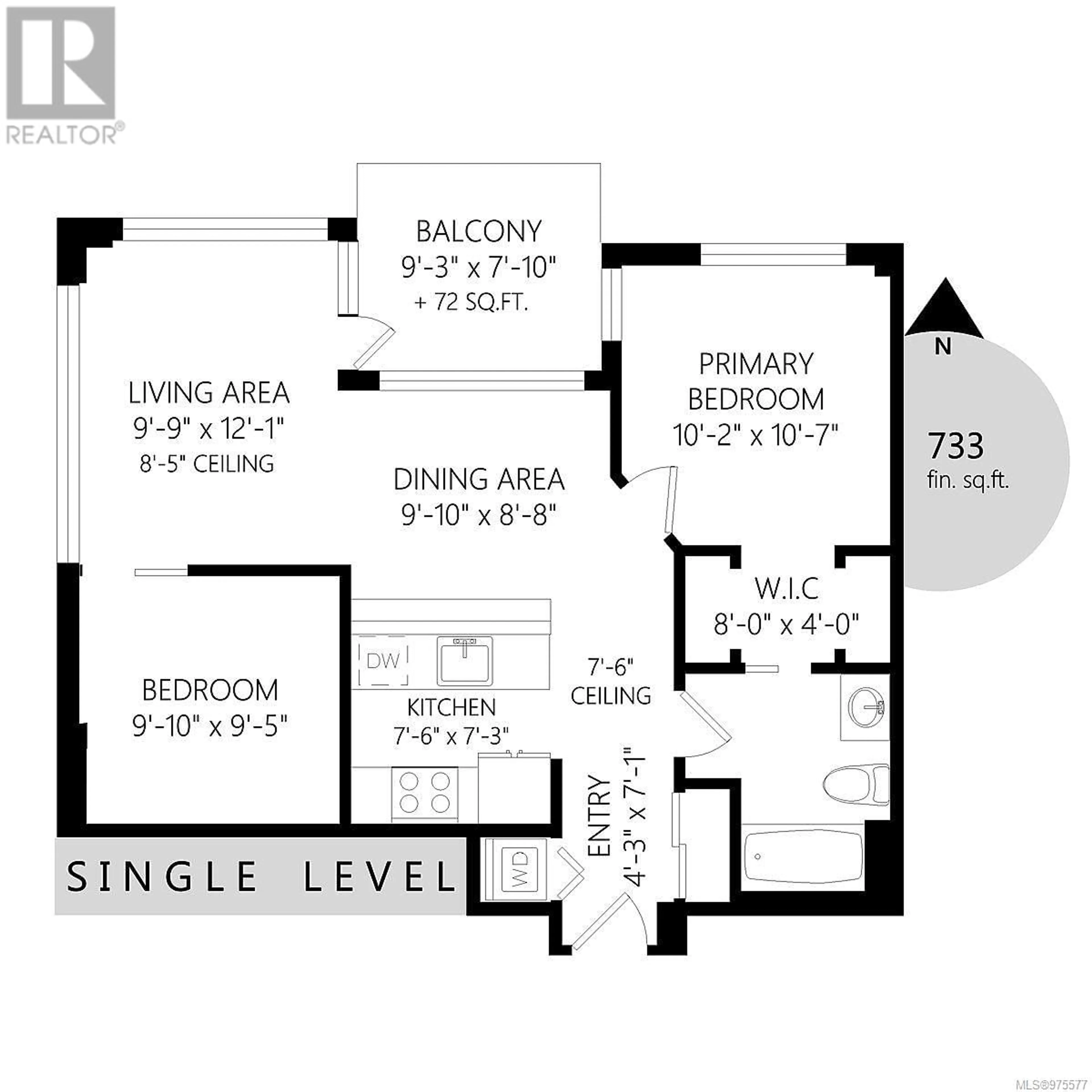 Floor plan for 802 732 Cormorant St, Victoria British Columbia V8W4A5