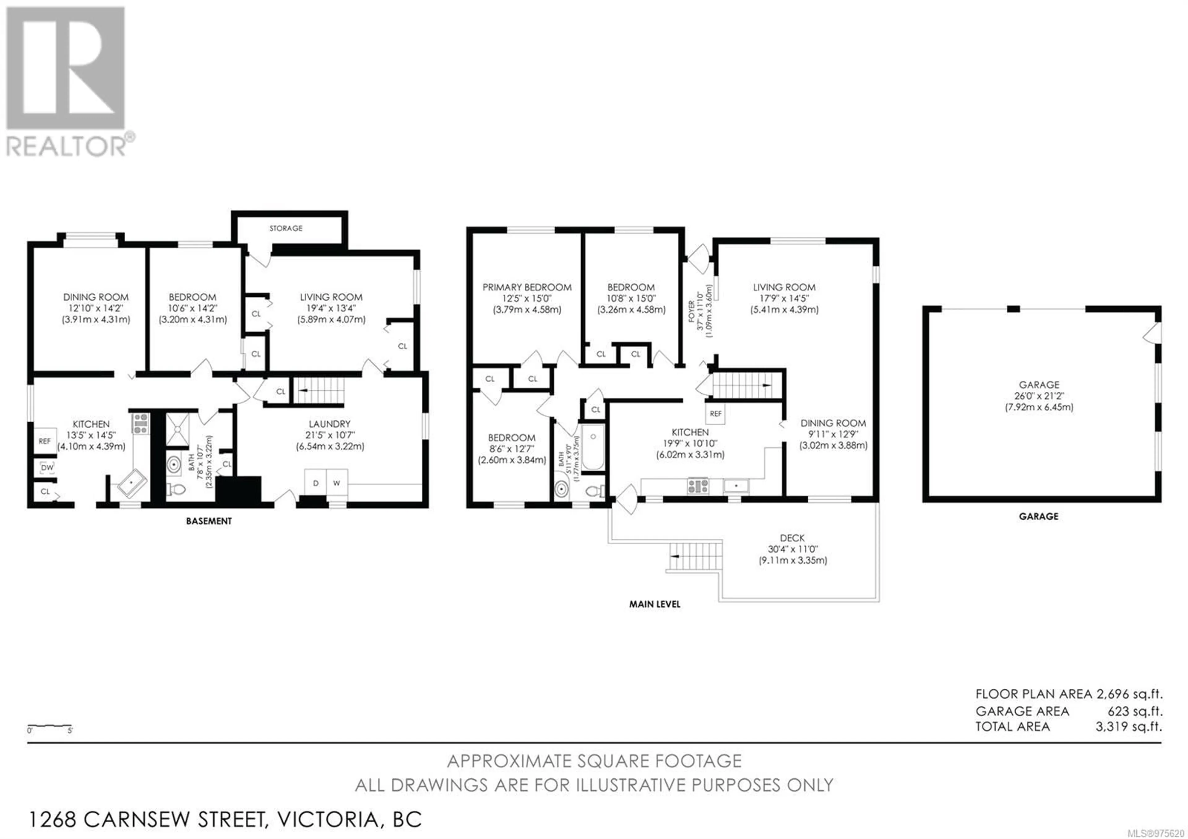 Floor plan for 1268 Carnsew St, Victoria British Columbia V8V3C4