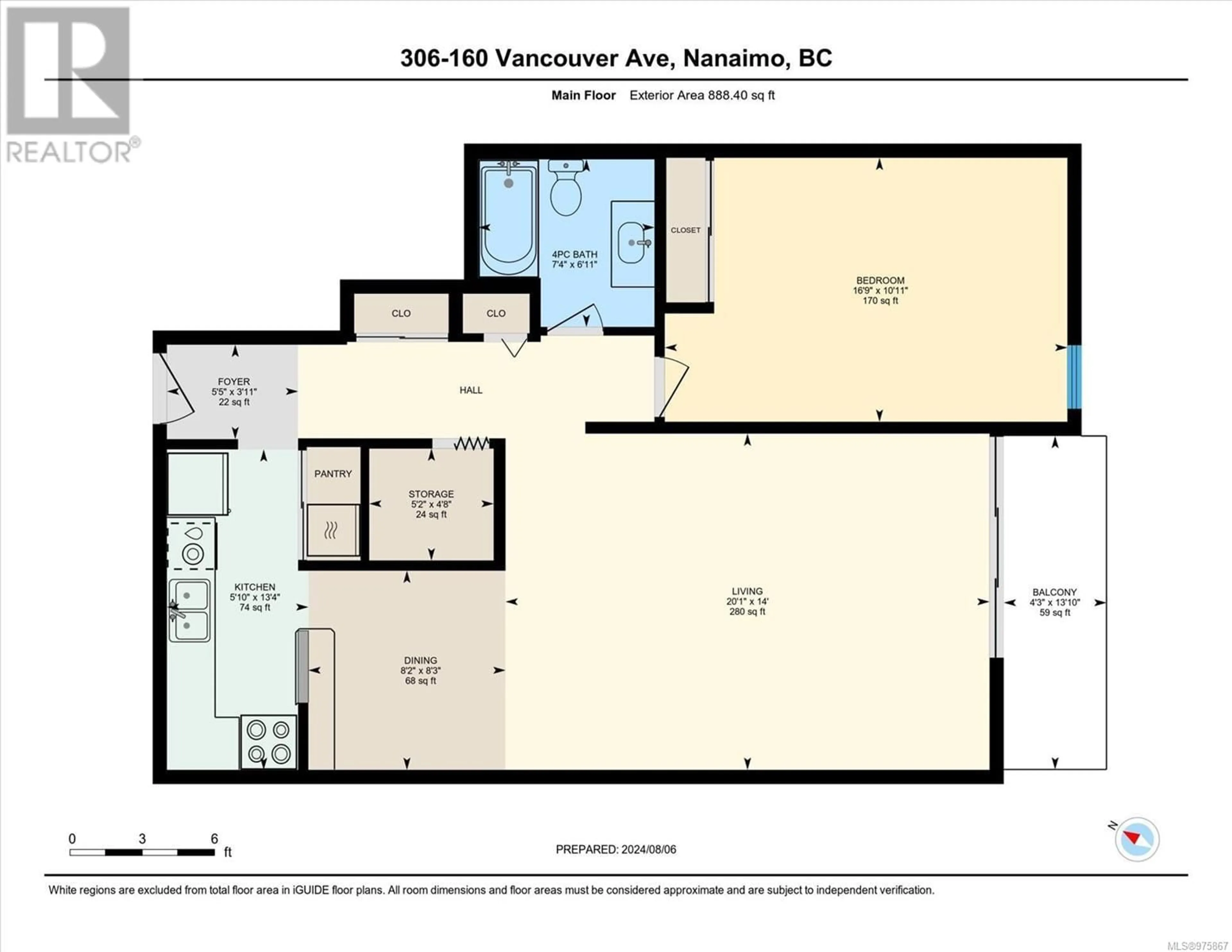 Floor plan for 306 160 Vancouver Ave, Nanaimo British Columbia V9S4E8