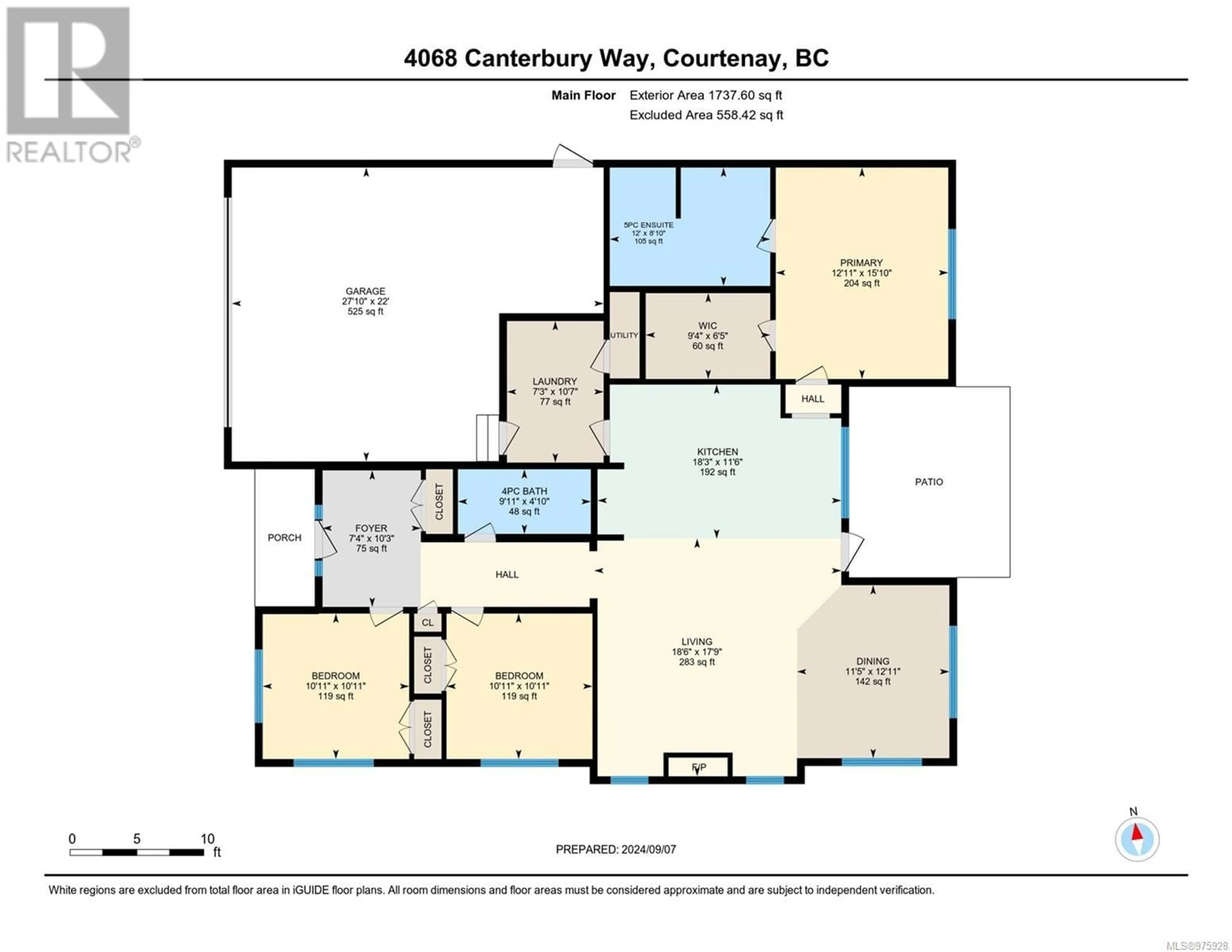 Floor plan for 4068 Canterbury Way, Courtenay British Columbia V9N0E8