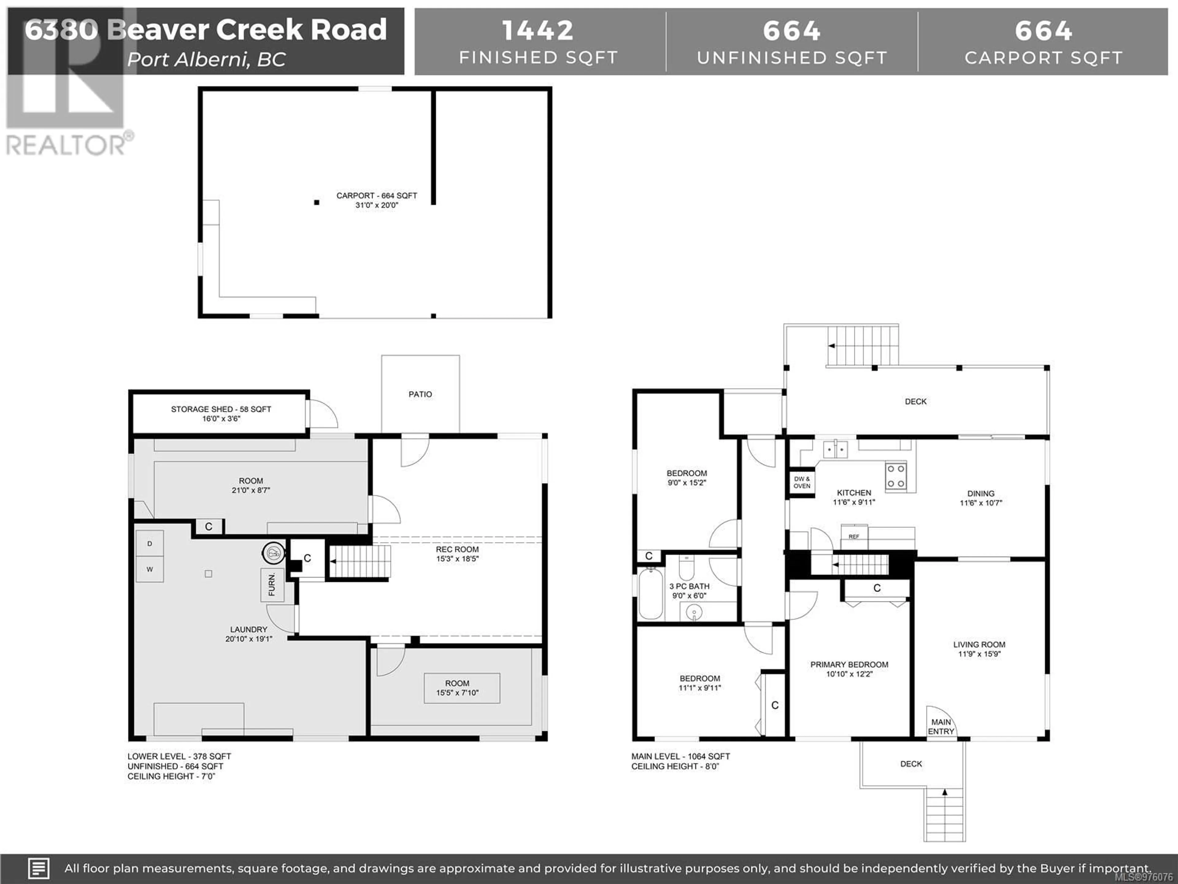 Floor plan for 6380 Beaver Creek Rd, Port Alberni British Columbia V9Y8L3